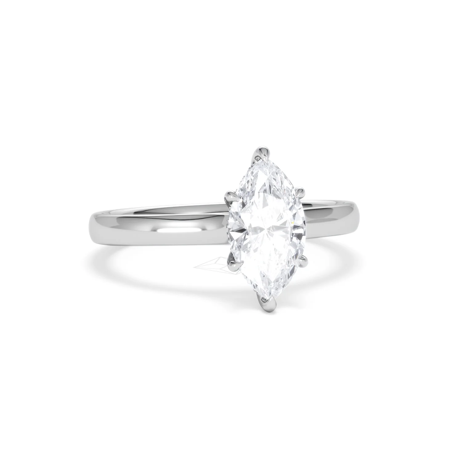 Amora Marquise 1.07ct Hidden Halo Lab Diamond Engagement Ring F/VS Set in 18K White Gold - Image 12