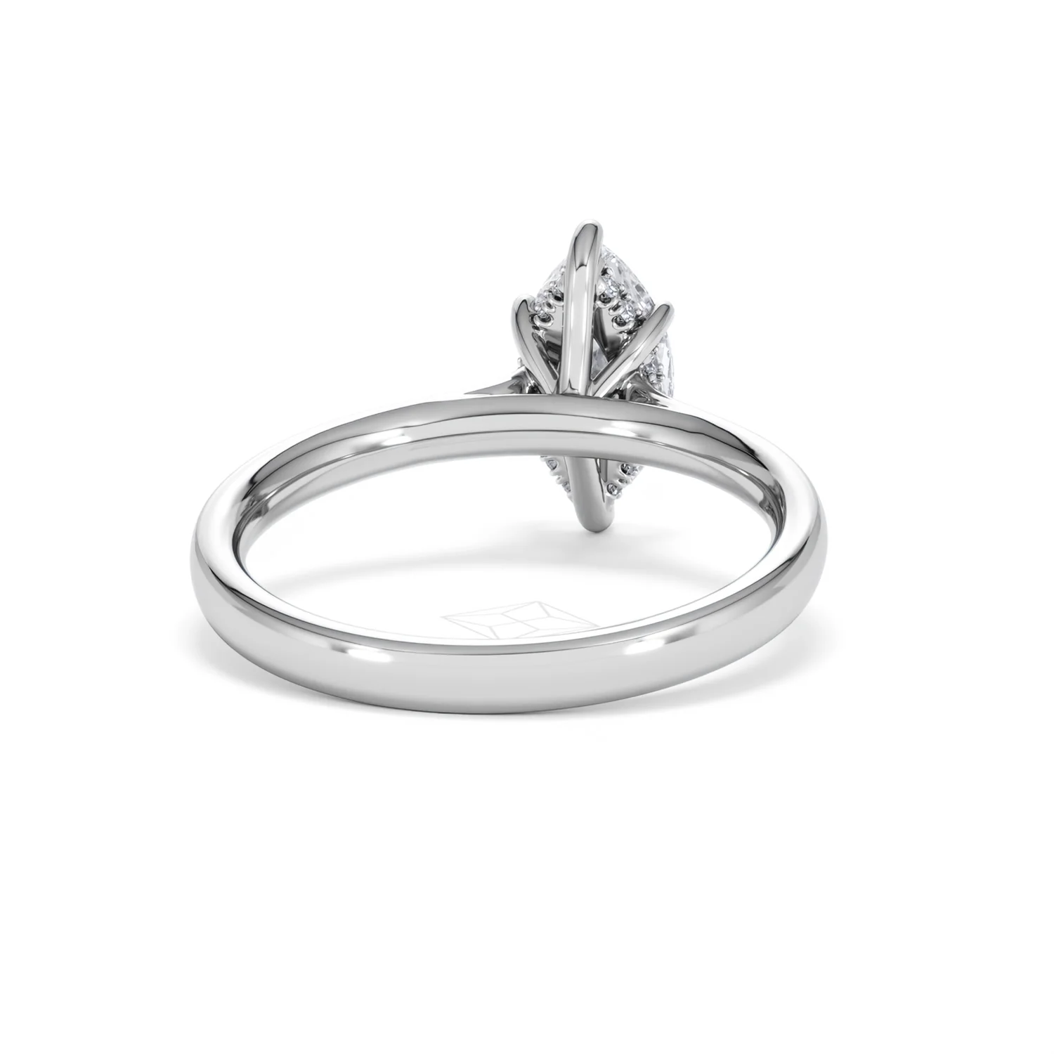 Amora Marquise 1.07ct Hidden Halo Lab Diamond Engagement Ring F/VS Set in 18K White Gold - Image 46