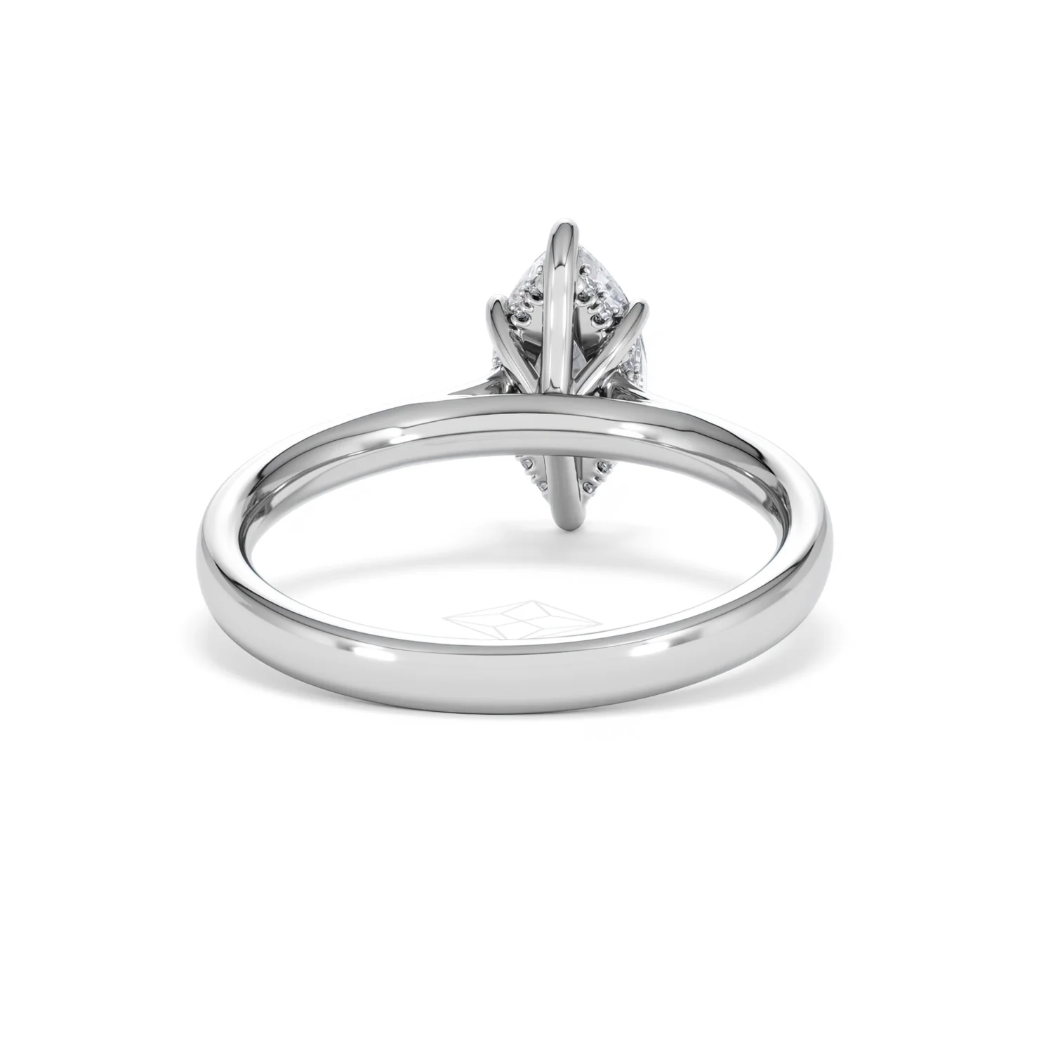 Amora Marquise 1.07ct Hidden Halo Lab Diamond Engagement Ring F/VS Set in 18K White Gold - Image 47