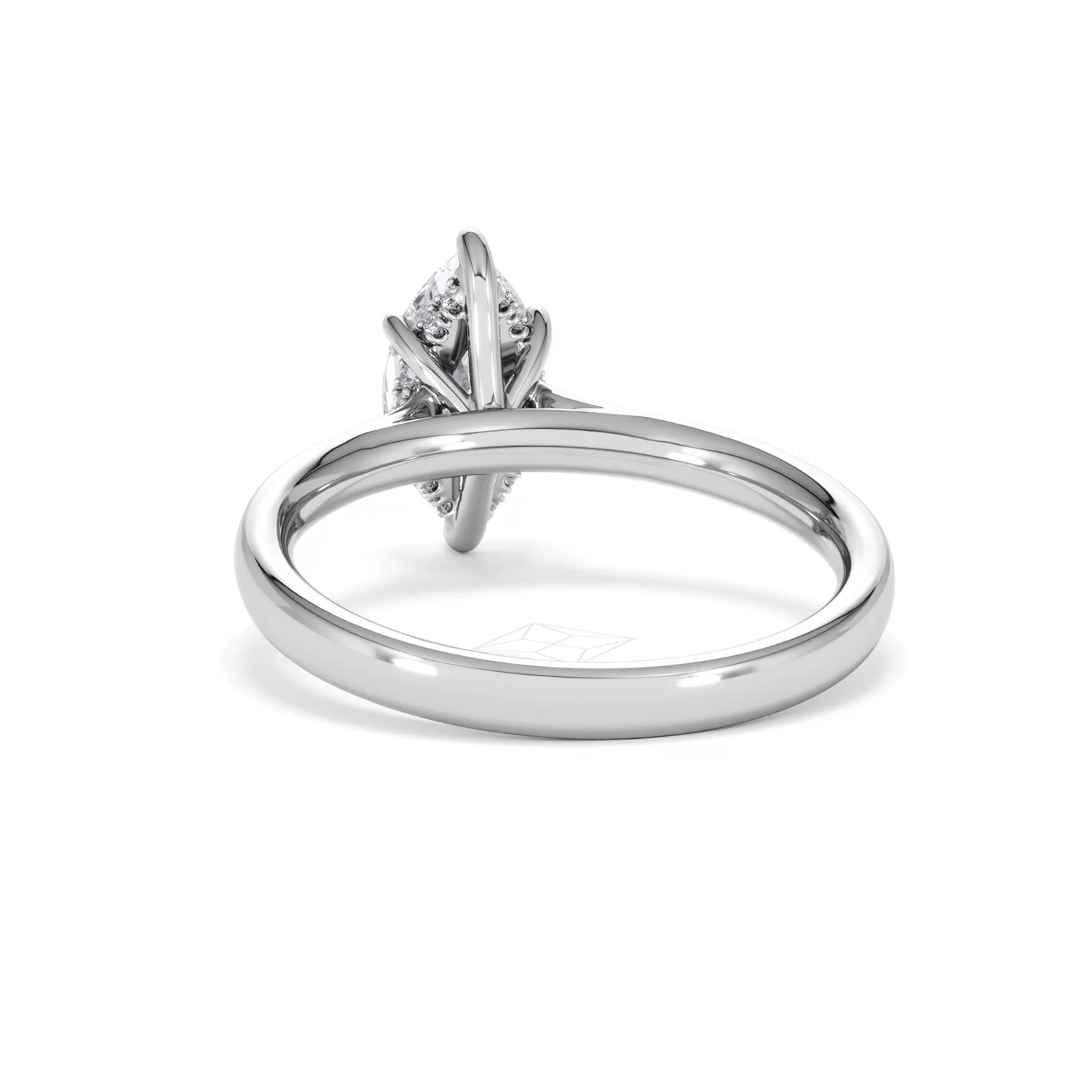 Amora Marquise 1.07ct Hidden Halo Lab Diamond Engagement Ring F/VS Set in 18K White Gold - Image 52