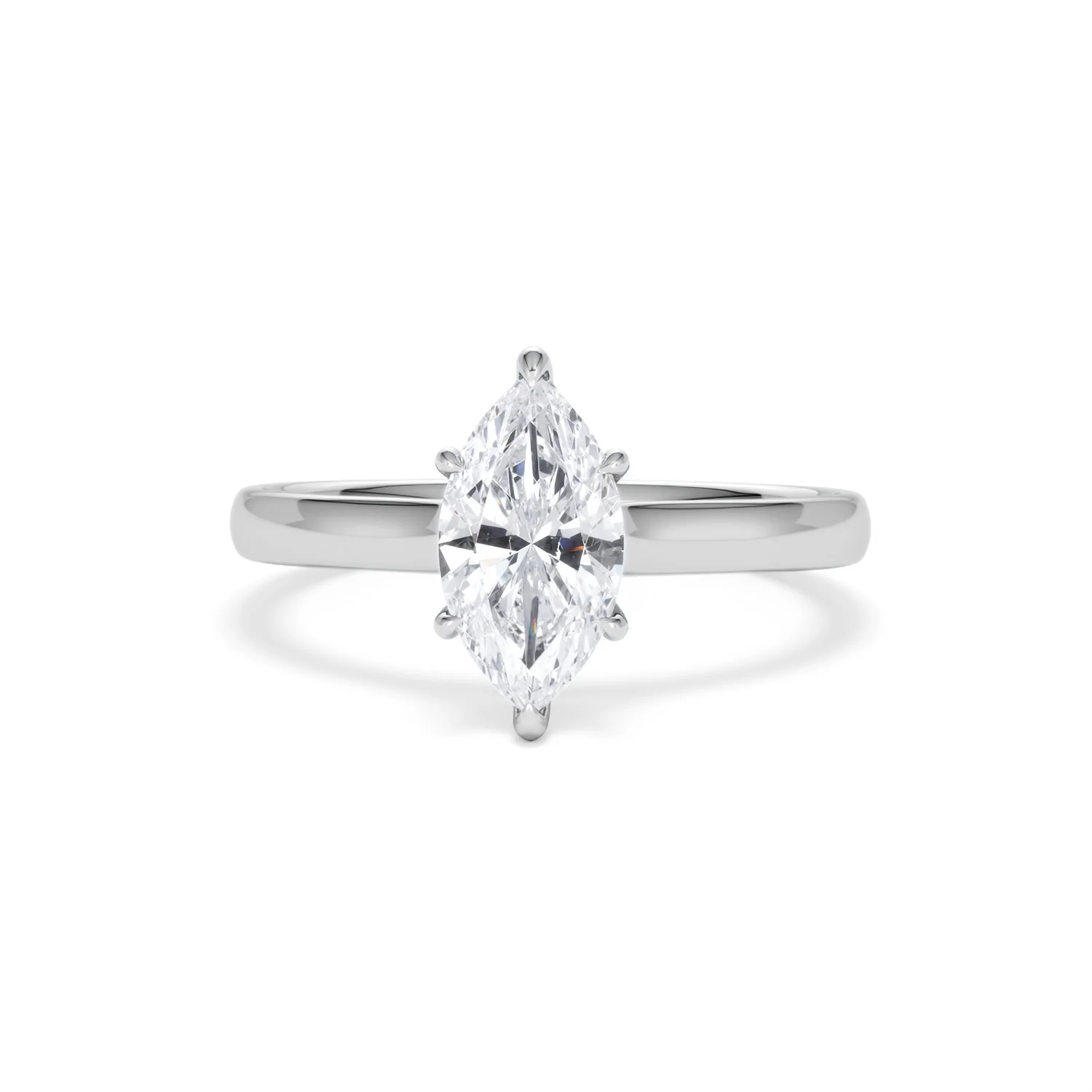 Amora Marquise 1.07ct Hidden Halo Lab Diamond Engagement Ring F/VS Set in 18K White Gold - Image 88
