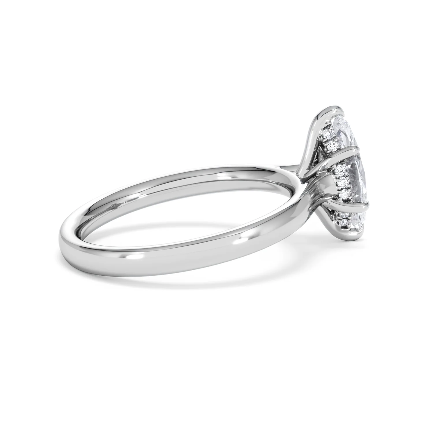 Amora Marquise 1.07ct Hidden Halo Lab Diamond Engagement Ring F/VS Set in Platinum - Image 33