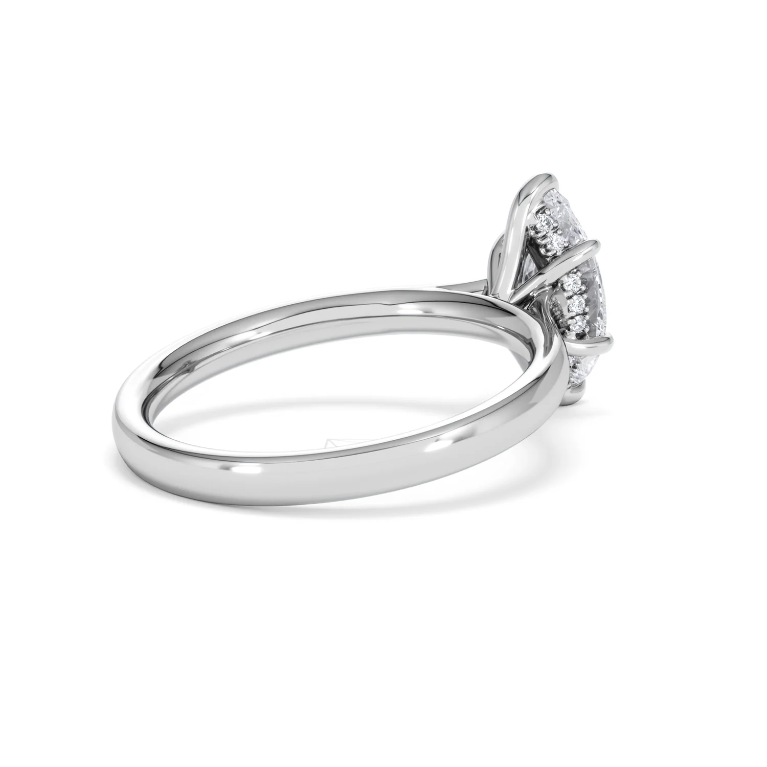 Amora Marquise 1.07ct Hidden Halo Lab Diamond Engagement Ring F/VS Set in Platinum - Image 38