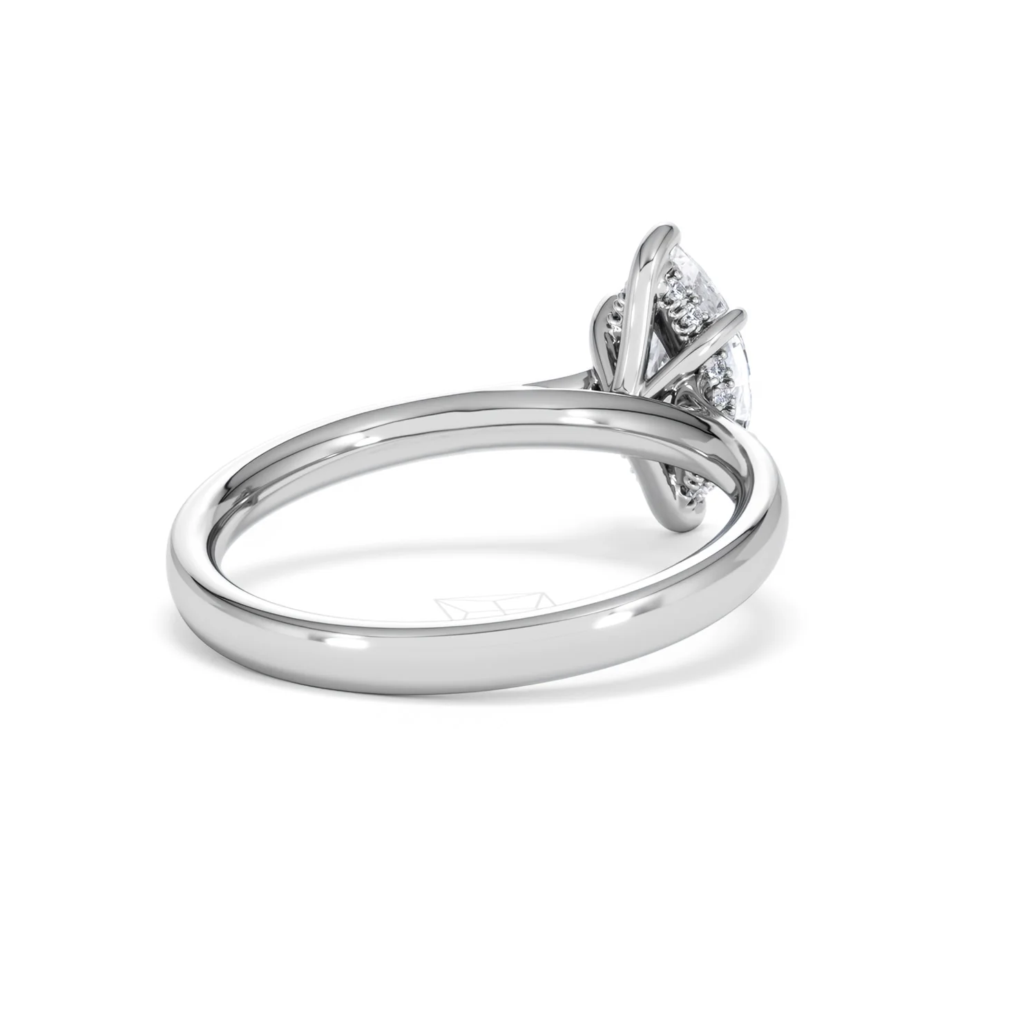 Amora Marquise 1.07ct Hidden Halo Lab Diamond Engagement Ring F/VS Set in Platinum - Image 42