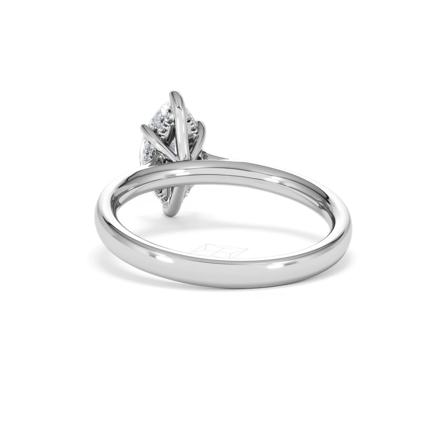 Amora Marquise 1.07ct Hidden Halo Lab Diamond Engagement Ring F/VS Set in Platinum - Image 53