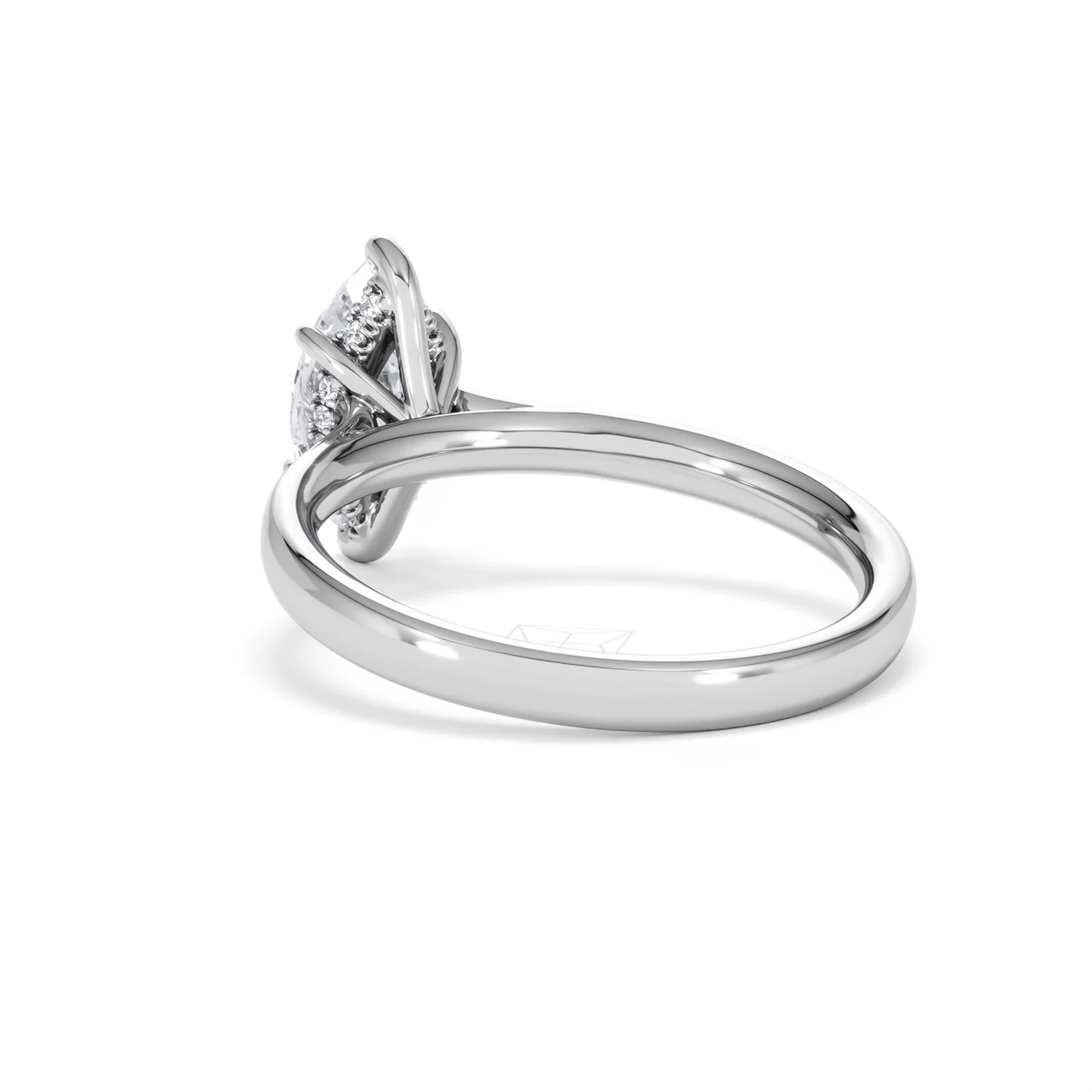 Amora Marquise 1.07ct Hidden Halo Lab Diamond Engagement Ring F/VS Set in Platinum - Image 56