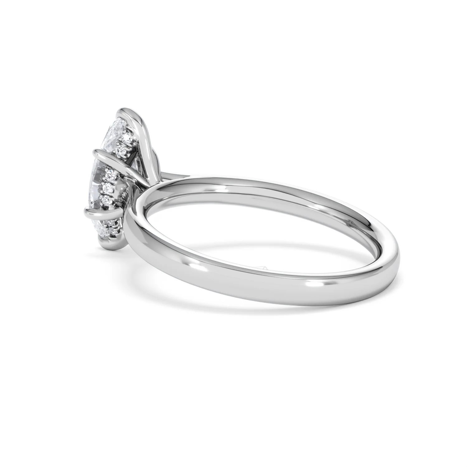 Amora Marquise 1.07ct Hidden Halo Lab Diamond Engagement Ring F/VS Set in Platinum - Image 61