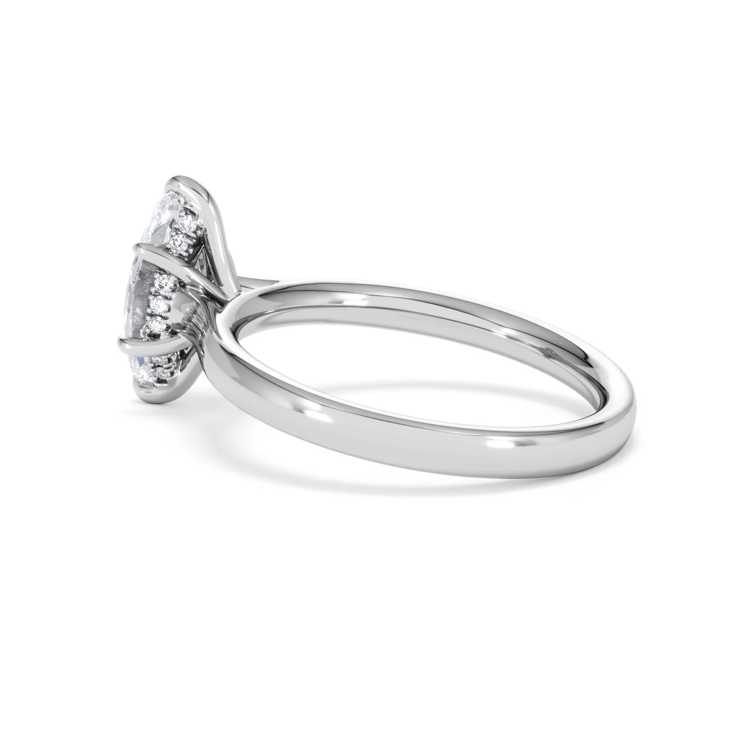 Amora Marquise 1.07ct Hidden Halo Lab Diamond Engagement Ring F/VS Set in Platinum - Image 63