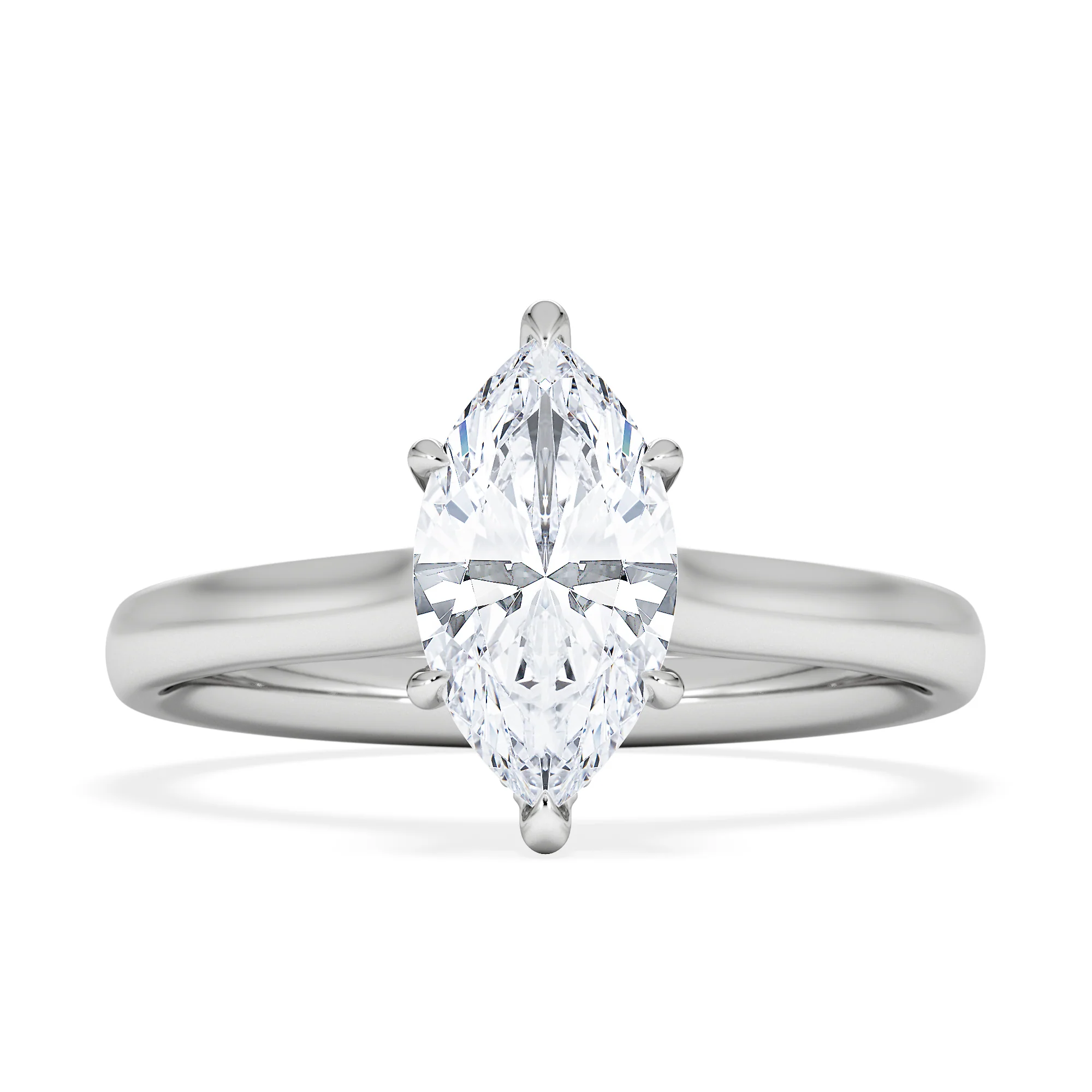 Amora Marquise 1.07ct Hidden Halo Lab Diamond Engagement Ring F/VS Set in Platinum - Image 7