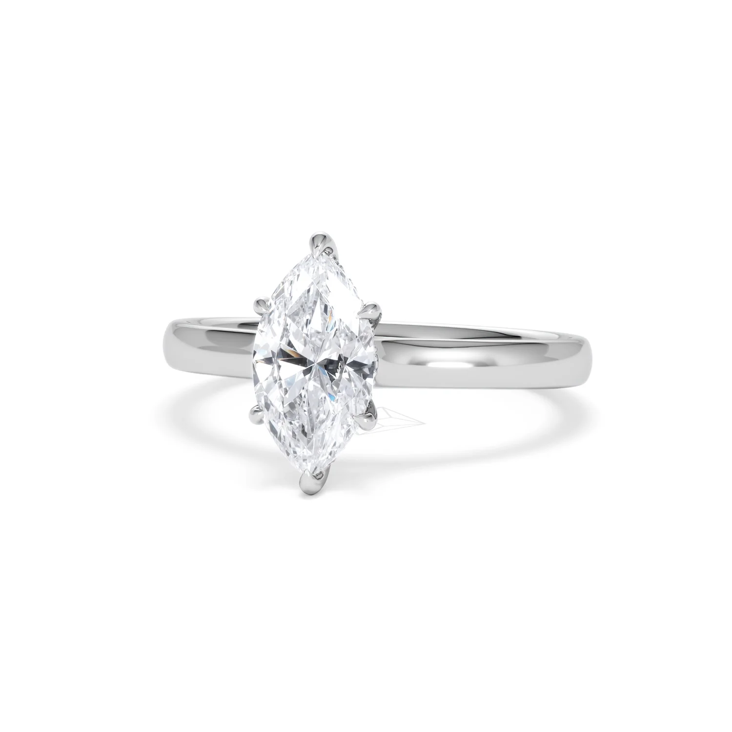 Amora Marquise 1.07ct Hidden Halo Lab Diamond Engagement Ring F/VS Set in Platinum - Image 86
