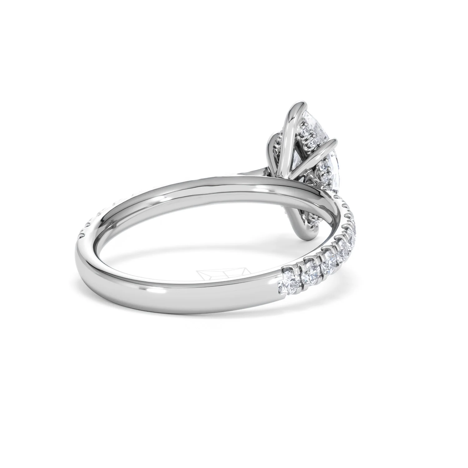 Amora Marquise 1.47ct Hidden Halo Engagement Ring With Side Stone Set in Platinum - Image 41