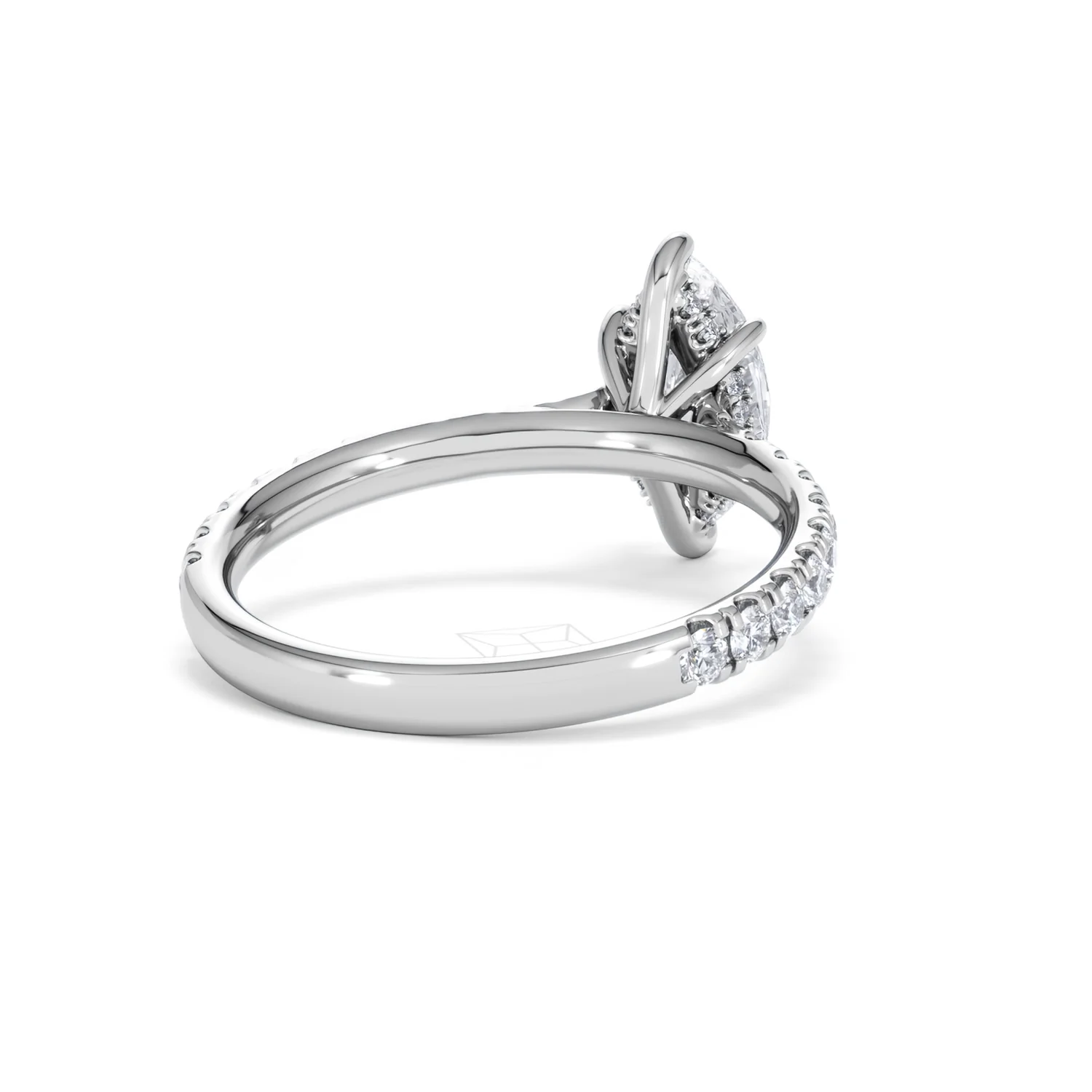 Amora Marquise 1.47ct Hidden Halo Engagement Ring With Side Stone Set in Platinum - Image 42