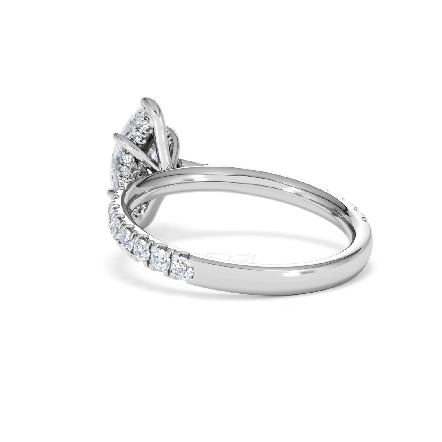 Amora Marquise 1.47ct Hidden Halo Engagement Ring With Side Stone Set in Platinum - Image 56