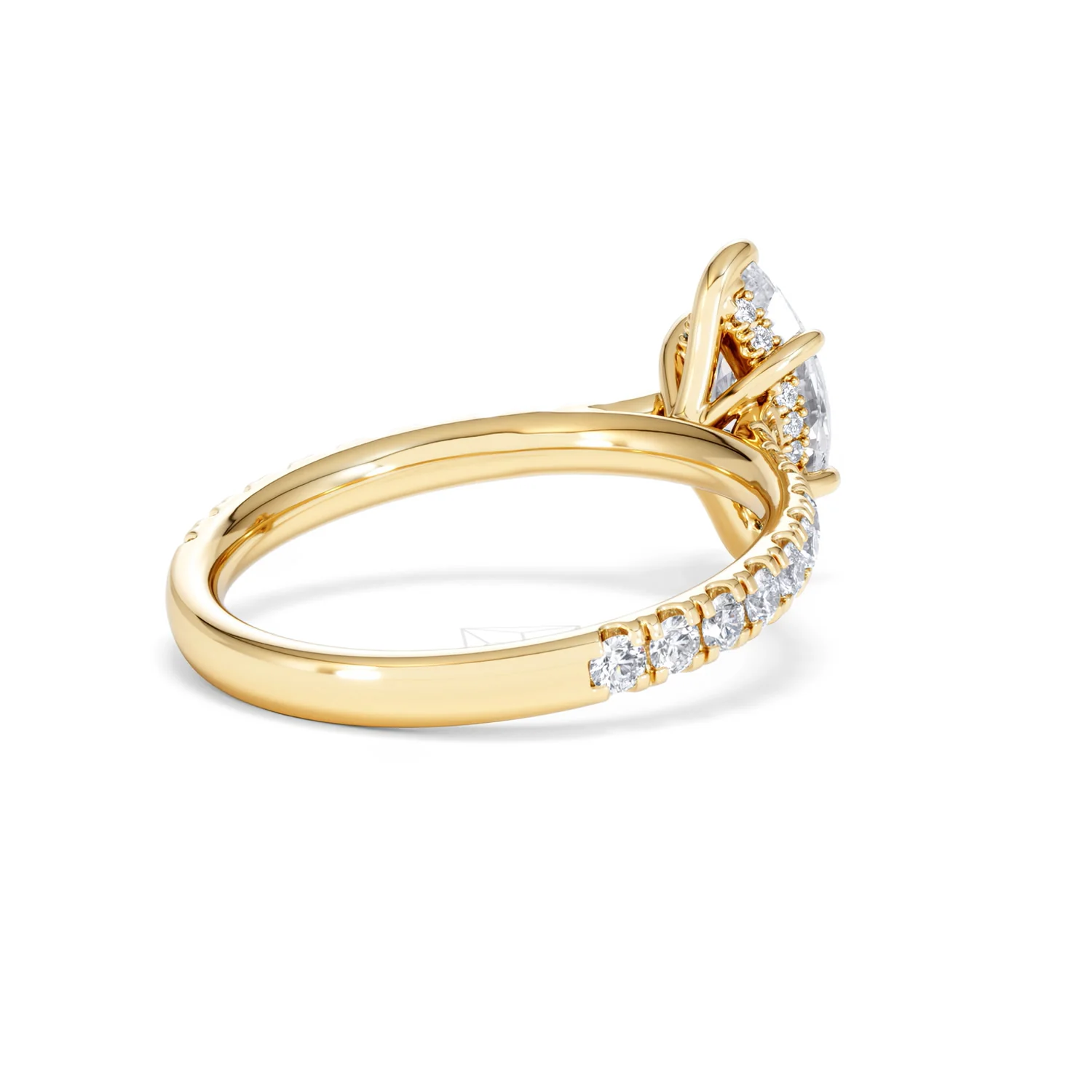 Amora Marquise 1.47ct Hidden Halo Lab Diamond Engagement Ring With Side Stones Set in 18K Gold - Image 38