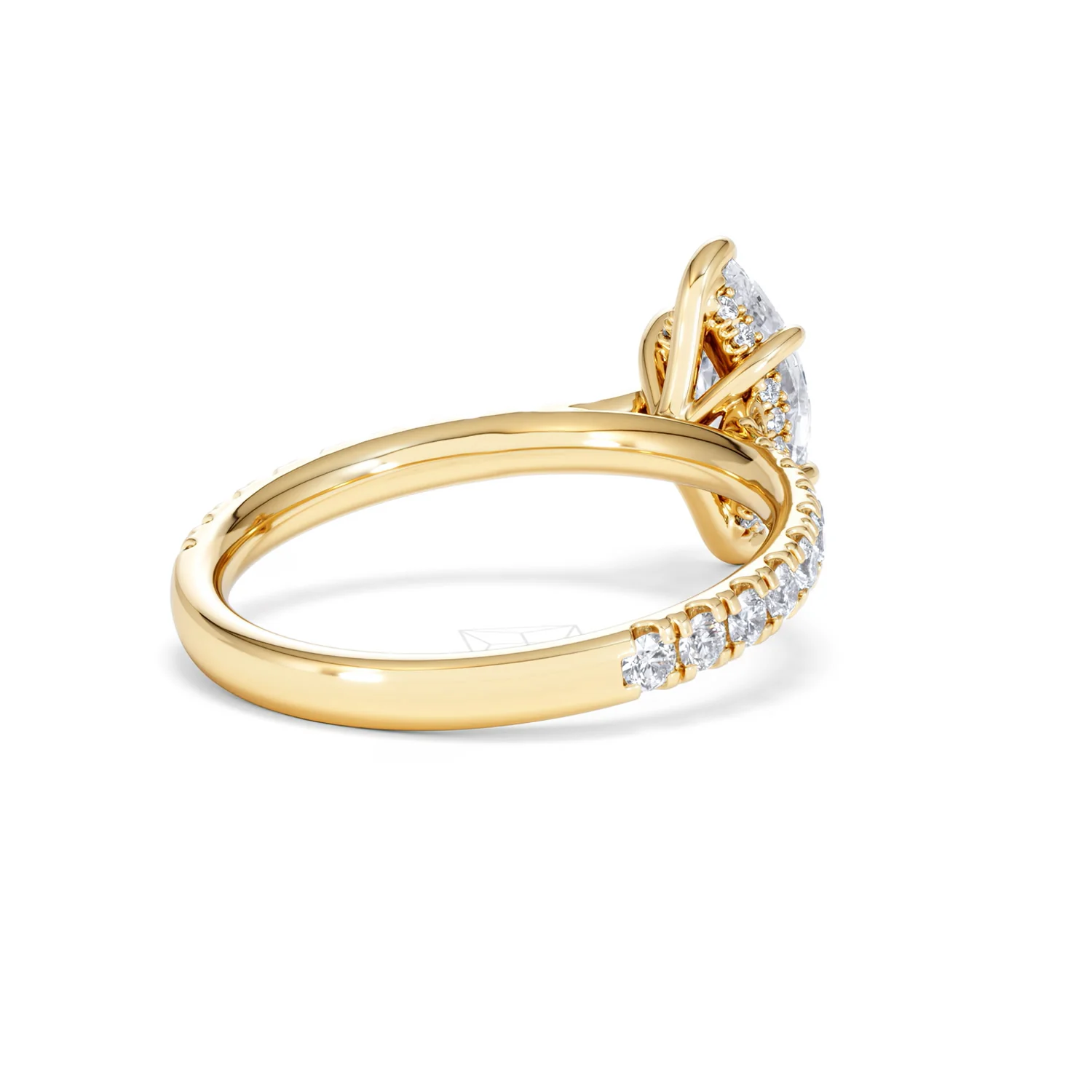 Amora Marquise 1.47ct Hidden Halo Lab Diamond Engagement Ring With Side Stones Set in 18K Gold - Image 39