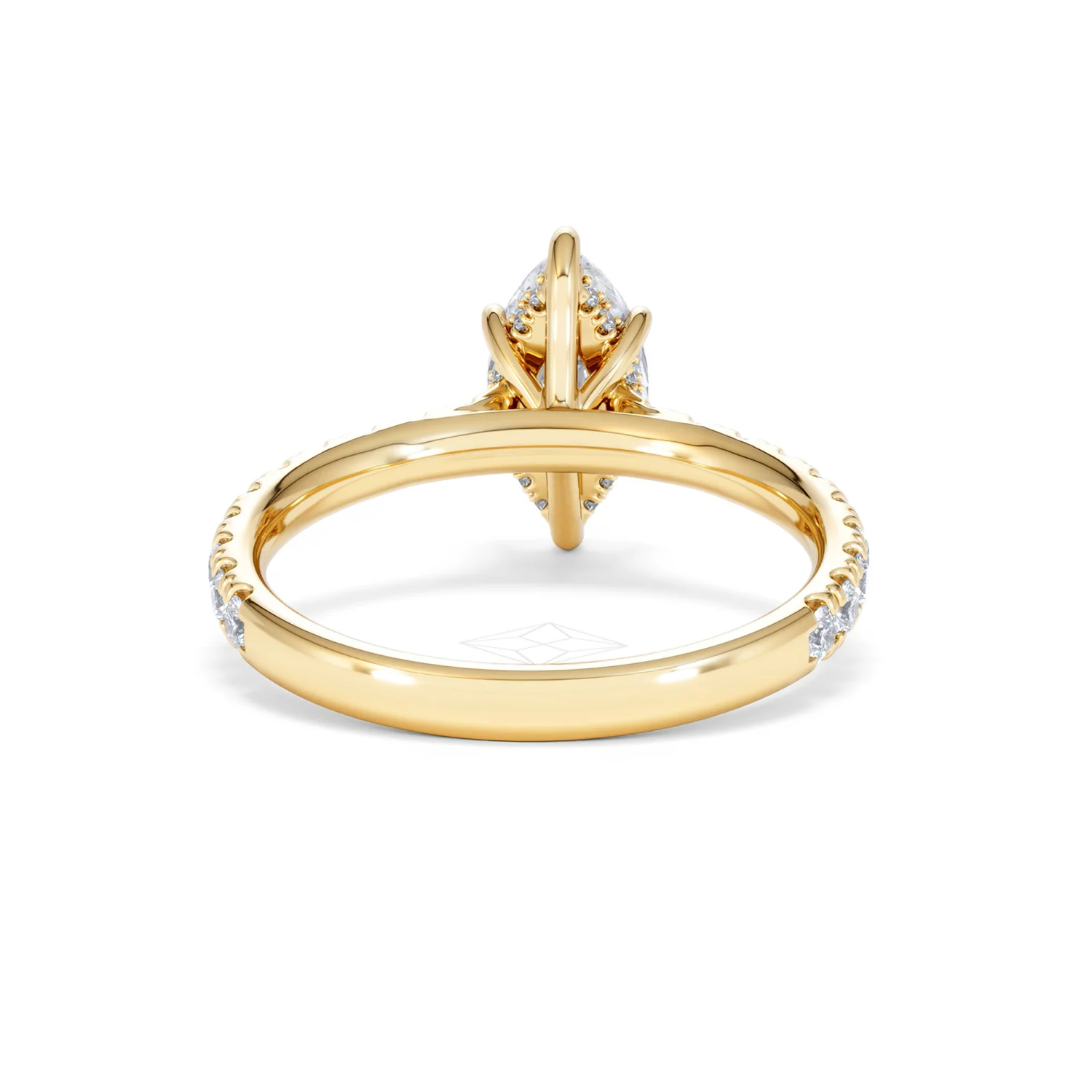 Amora Marquise 1.47ct Hidden Halo Lab Diamond Engagement Ring With Side Stones Set in 18K Gold - Image 46