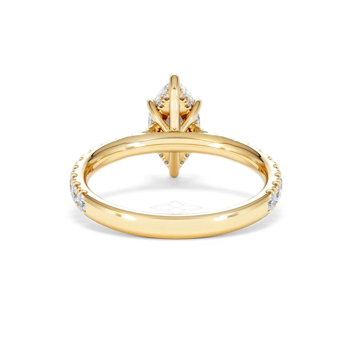 Amora Marquise 1.47ct Hidden Halo Lab Diamond Engagement Ring With Side Stones Set in 18K Gold - Image 47