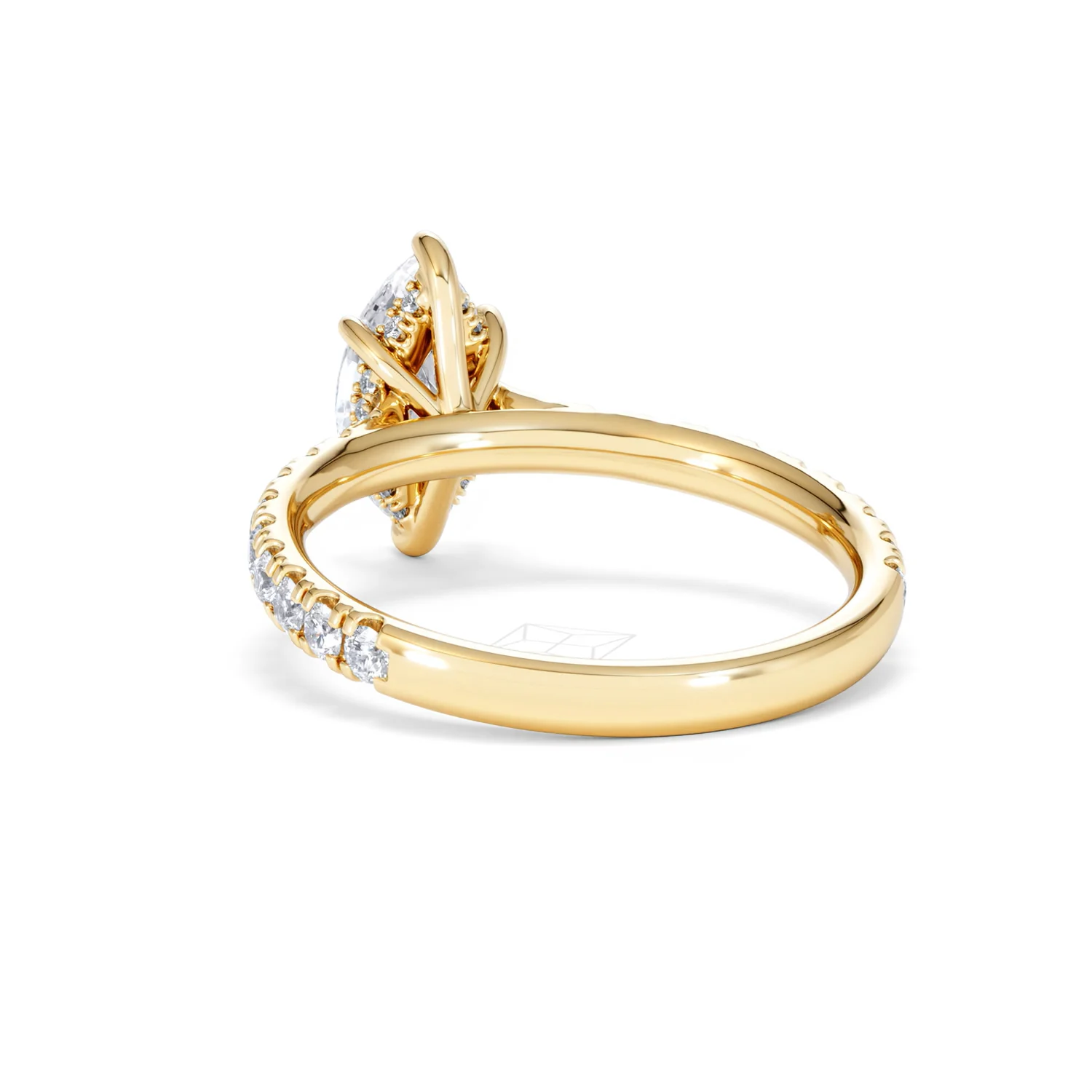 Amora Marquise 1.47ct Hidden Halo Lab Diamond Engagement Ring With Side Stones Set in 18K Gold - Image 52