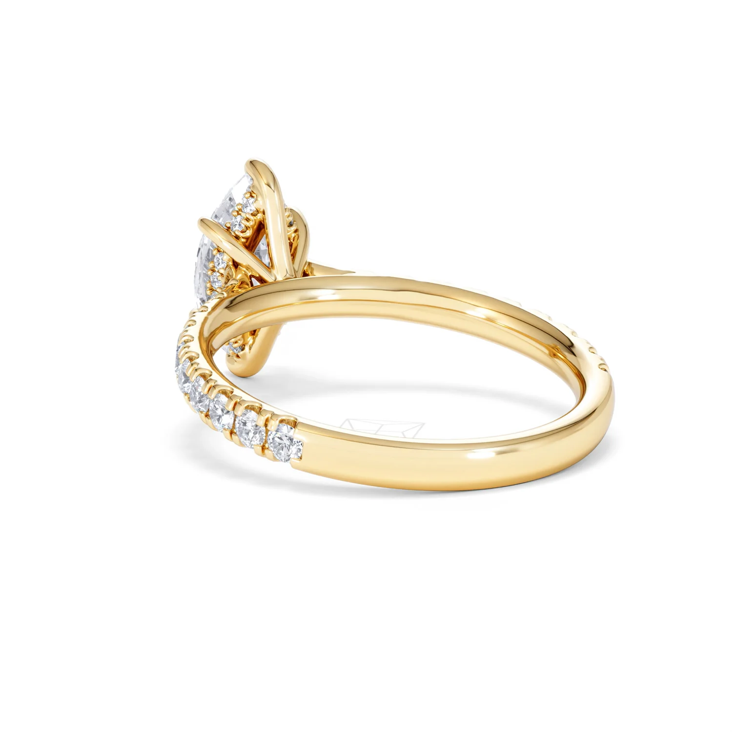 Amora Marquise 1.47ct Hidden Halo Lab Diamond Engagement Ring With Side Stones Set in 18K Gold - Image 54