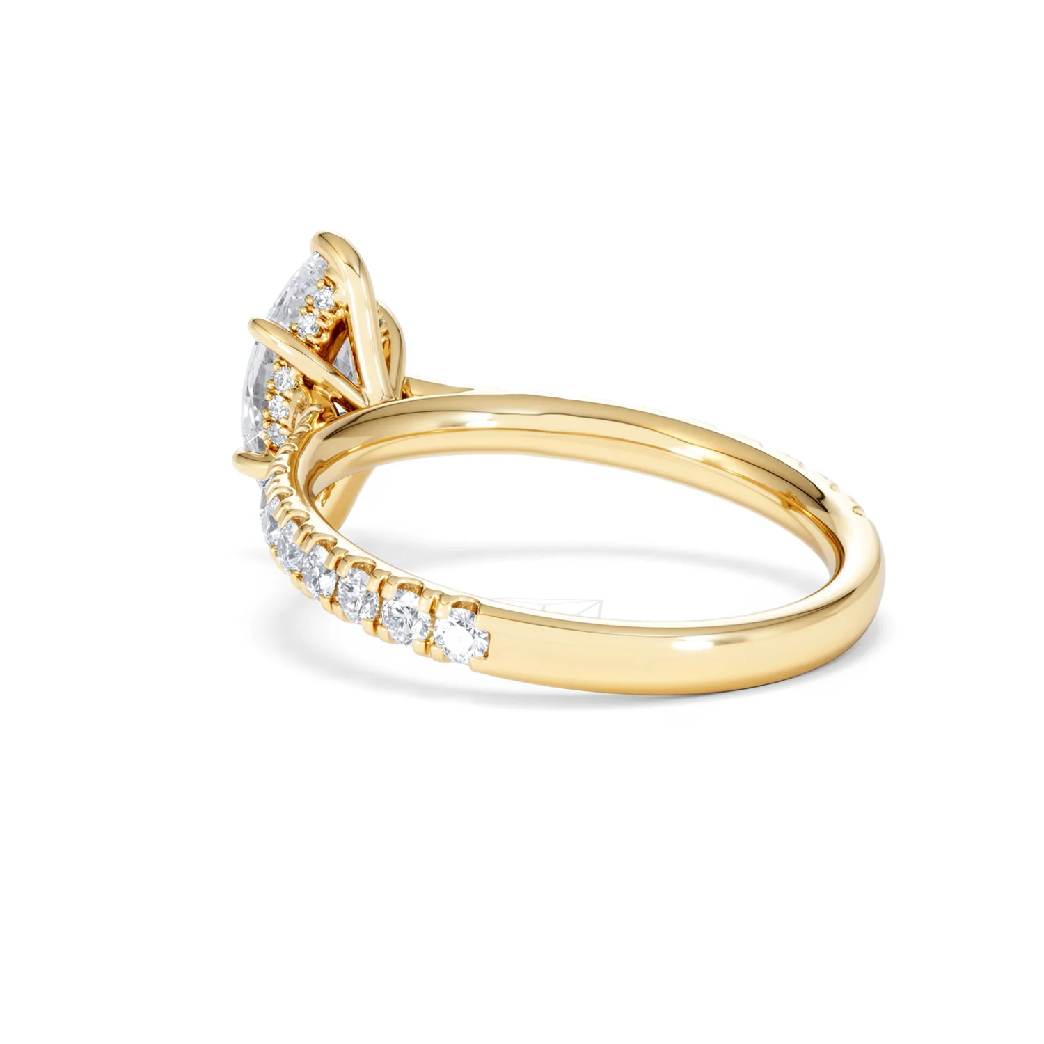 Amora Marquise 1.47ct Hidden Halo Lab Diamond Engagement Ring With Side Stones Set in 18K Gold - Image 56