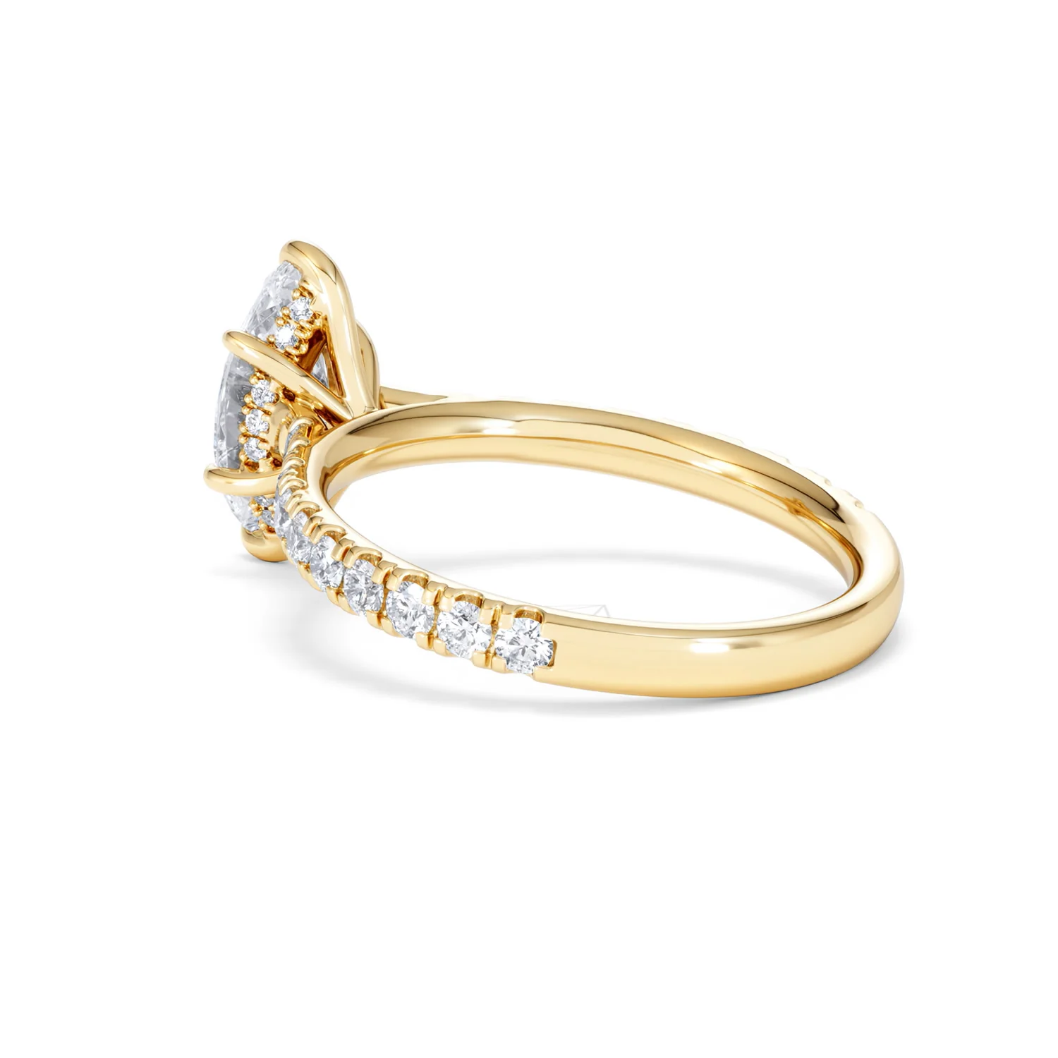Amora Marquise 1.47ct Hidden Halo Lab Diamond Engagement Ring With Side Stones Set in 18K Gold - Image 58