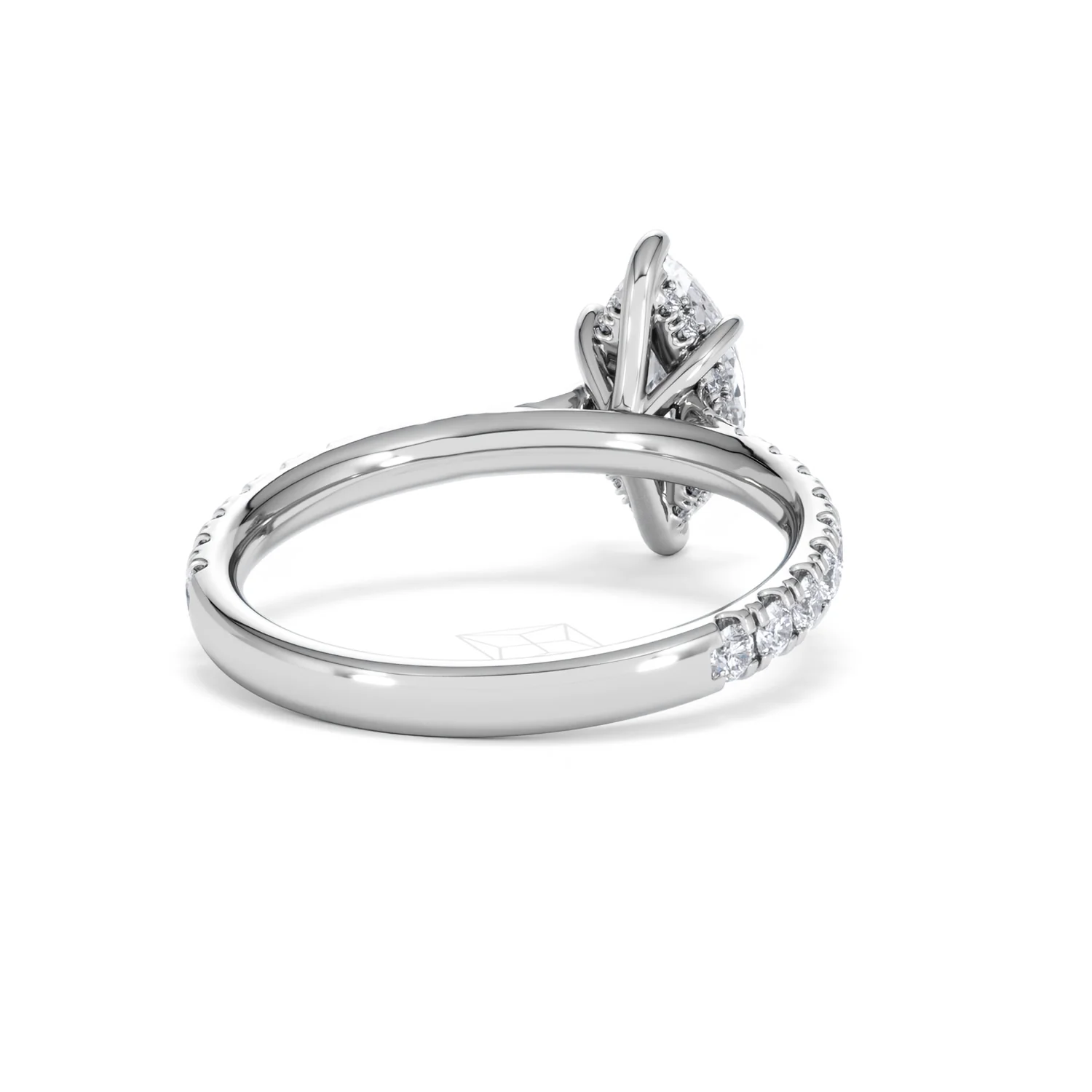 Amora Marquise 1.47ct Hidden Halo Lab Diamond Engagement Ring With Side Stones Set in Platinum - Image 43