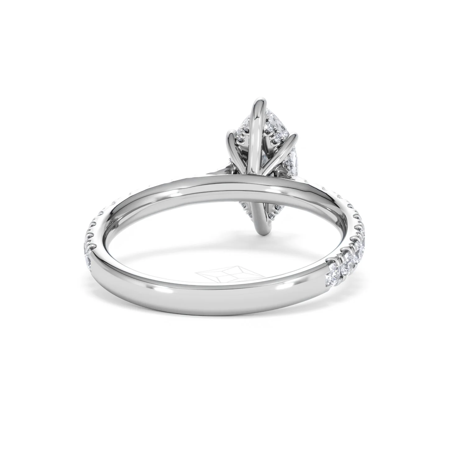 Amora Marquise 1.47ct Hidden Halo Lab Diamond Engagement Ring With Side Stones Set in Platinum - Image 45
