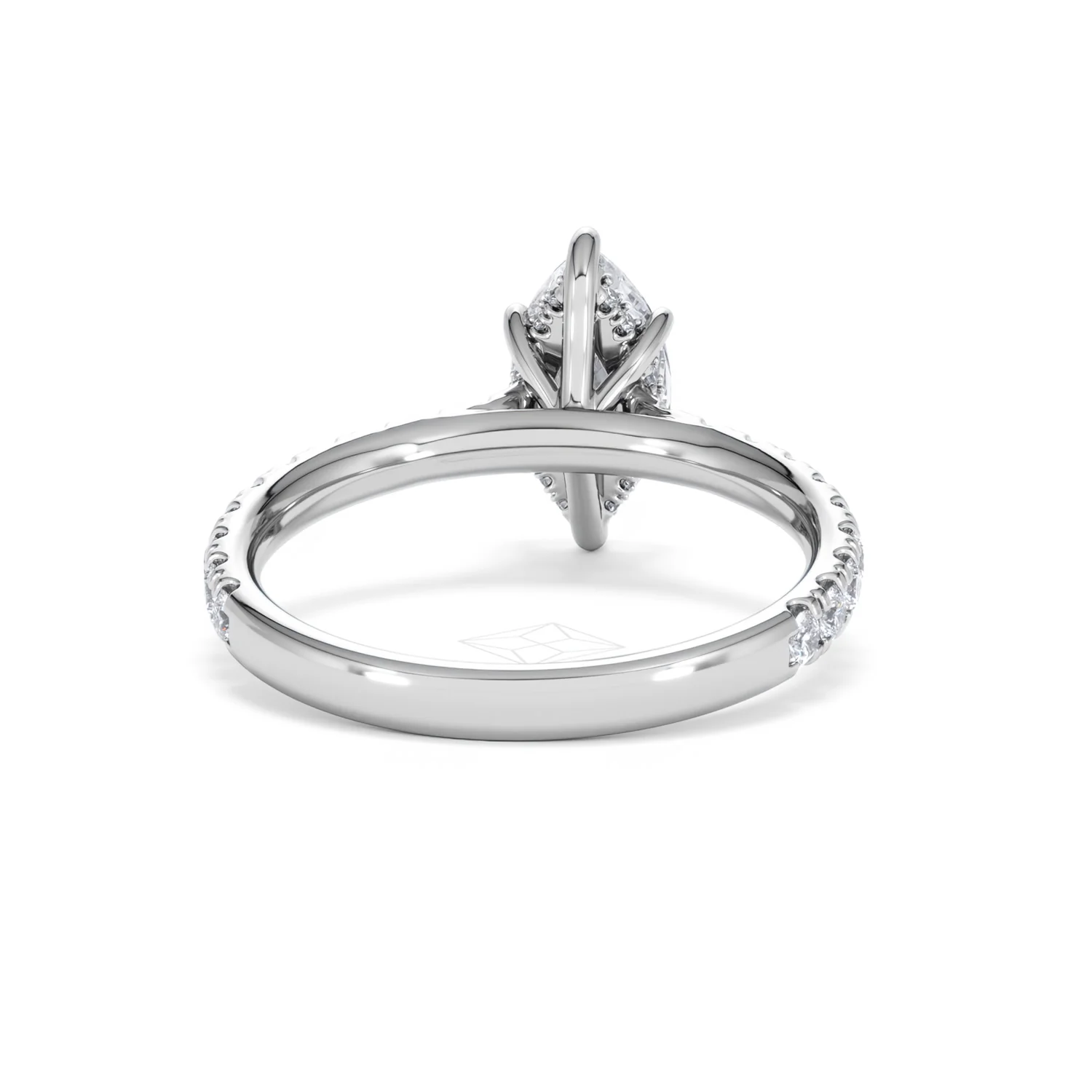 Amora Marquise 1.47ct Hidden Halo Lab Diamond Engagement Ring With Side Stones Set in Platinum - Image 46