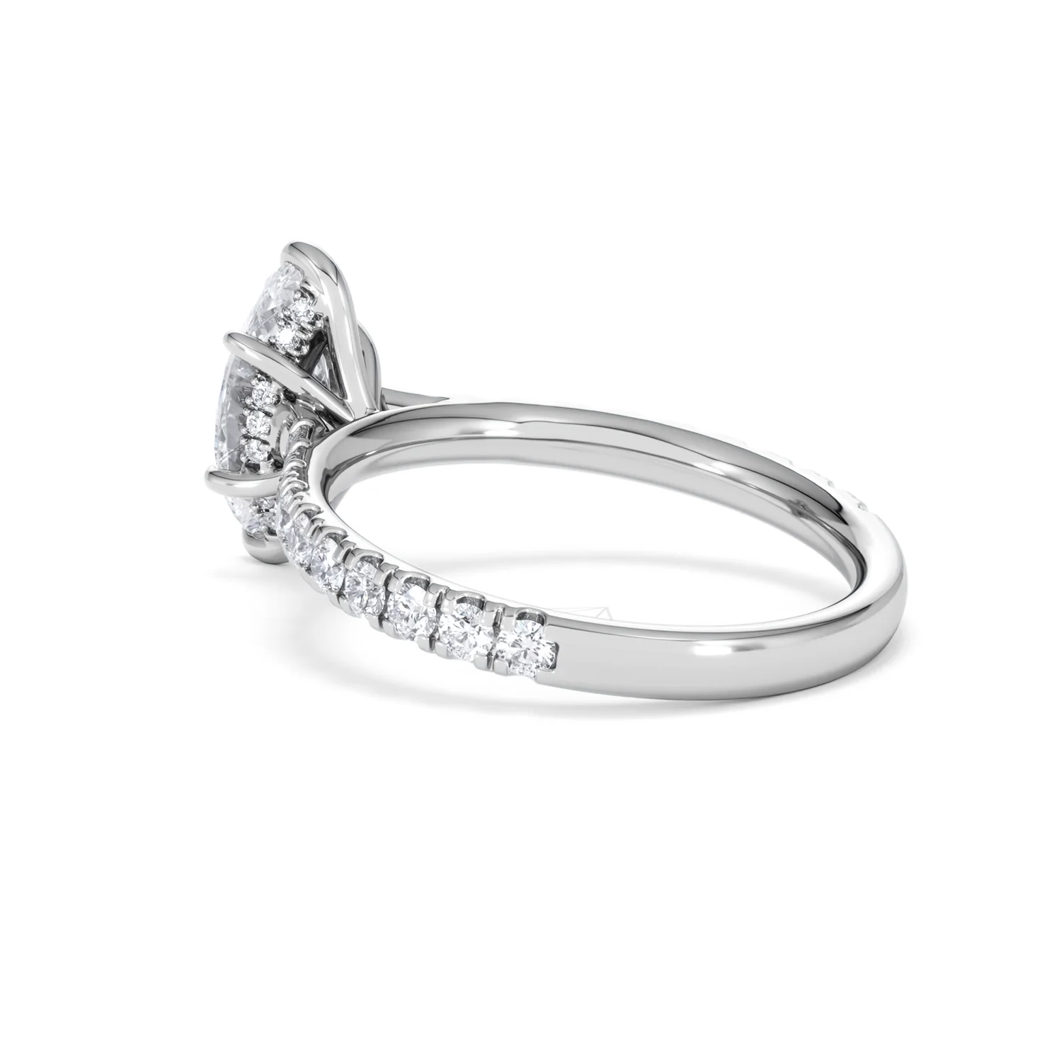 Amora Marquise 1.47ct Hidden Halo Lab Diamond Engagement Ring With Side Stones Set in Platinum - Image 59