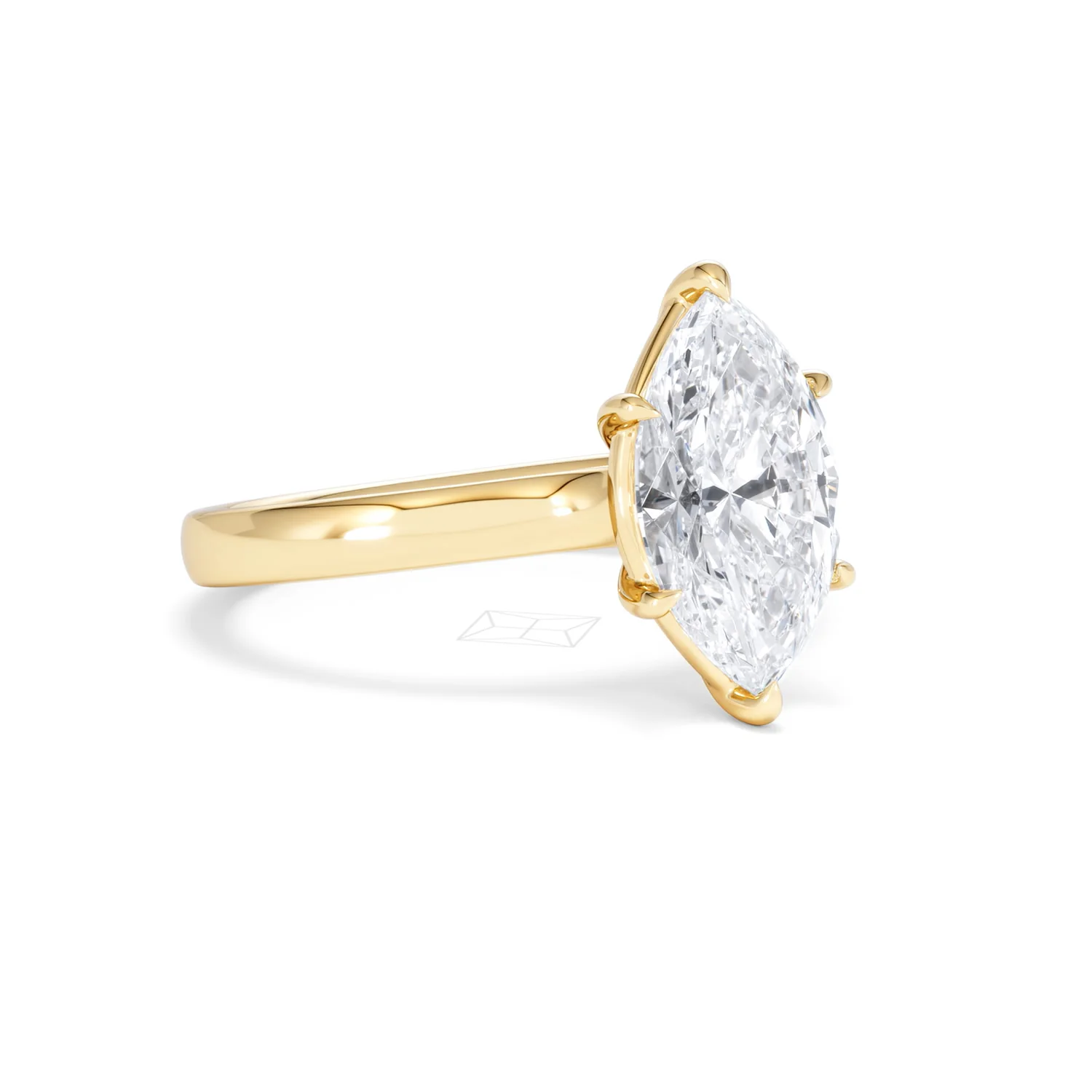Amora Marquise 2.00ct Lab Diamond Engagement Ring F/VS Set in 18K Gold - Image 17