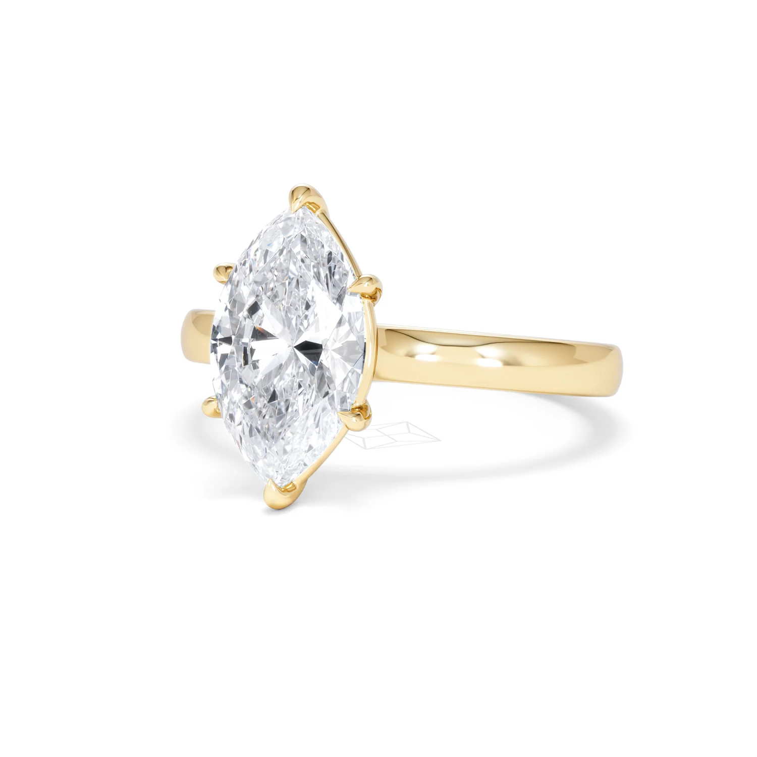 Amora Marquise 2.00ct Lab Diamond Engagement Ring F/VS Set in 18K Gold - Image 85
