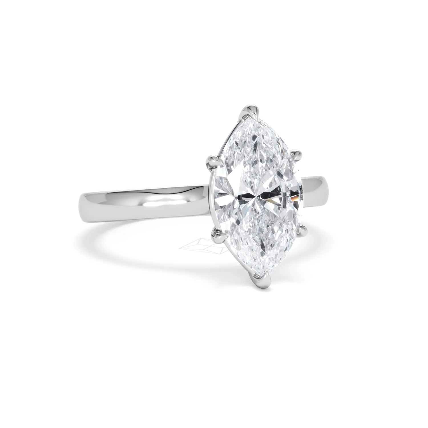 Amora Marquise 2.00ct Lab Diamond Engagement Ring F/VS Set in 18K White Gold - Image 12