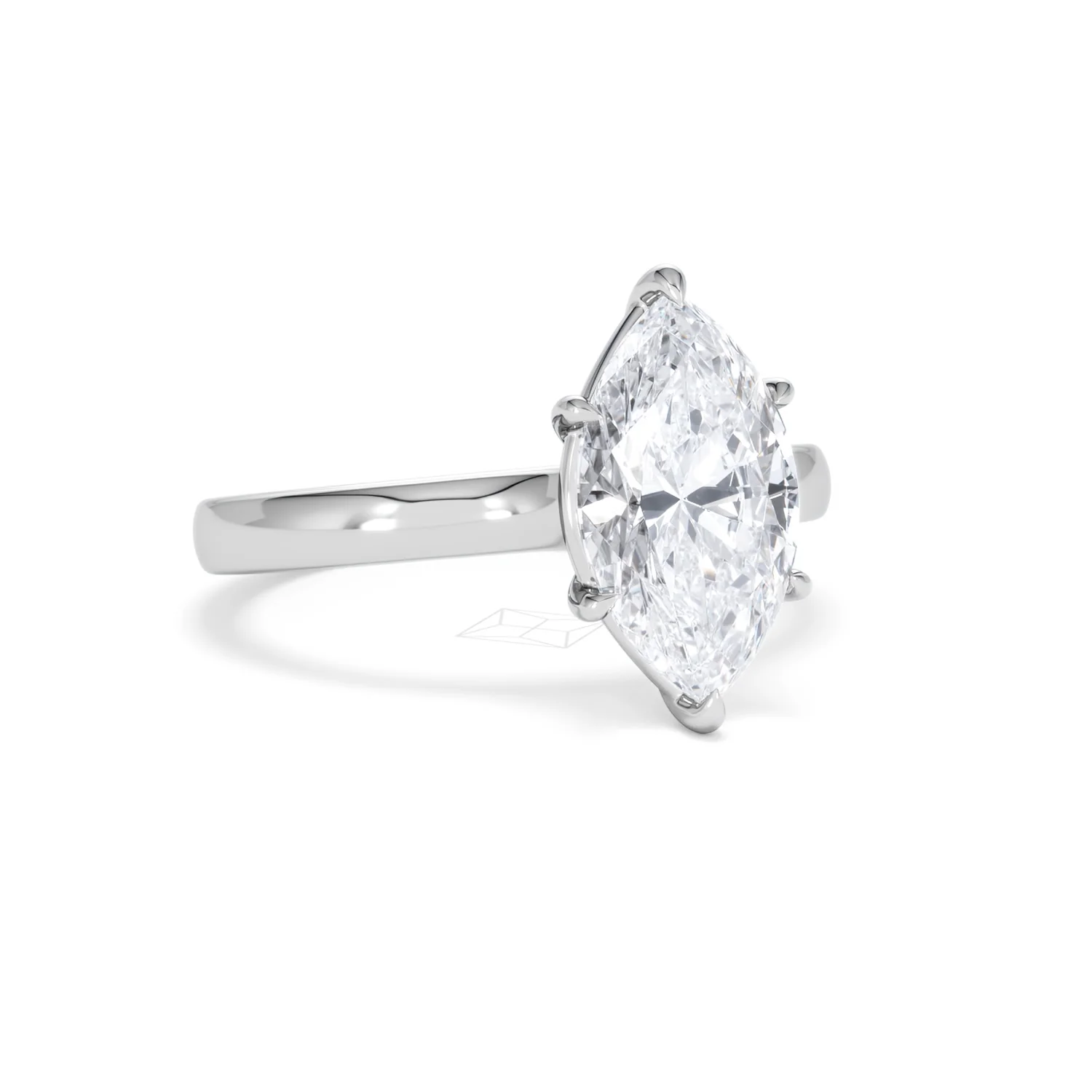 Amora Marquise 2.00ct Lab Diamond Engagement Ring F/VS Set in 18K White Gold - Image 13