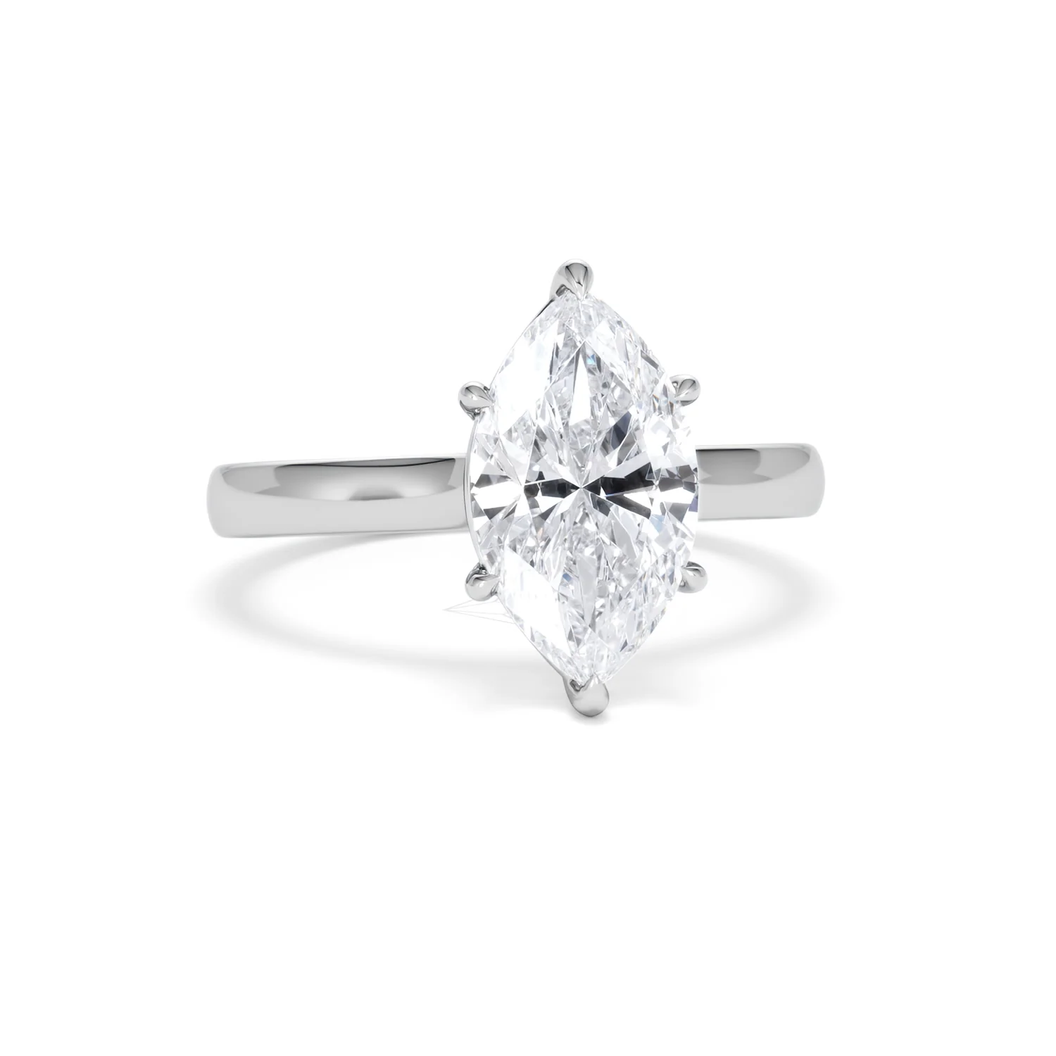 Amora Marquise 2.00ct Lab Diamond Engagement Ring F/VS Set in Platinum - Image 10