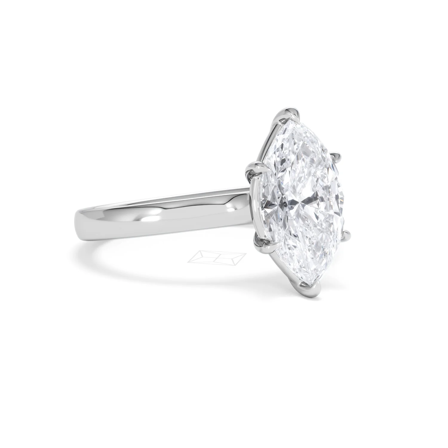 Amora Marquise 2.00ct Lab Diamond Engagement Ring F/VS Set in Platinum - Image 15
