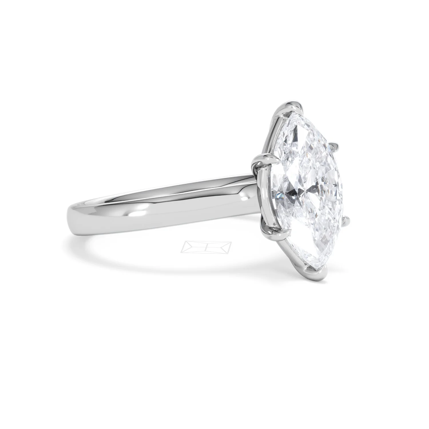 Amora Marquise 2.00ct Lab Diamond Engagement Ring F/VS Set in Platinum - Image 17