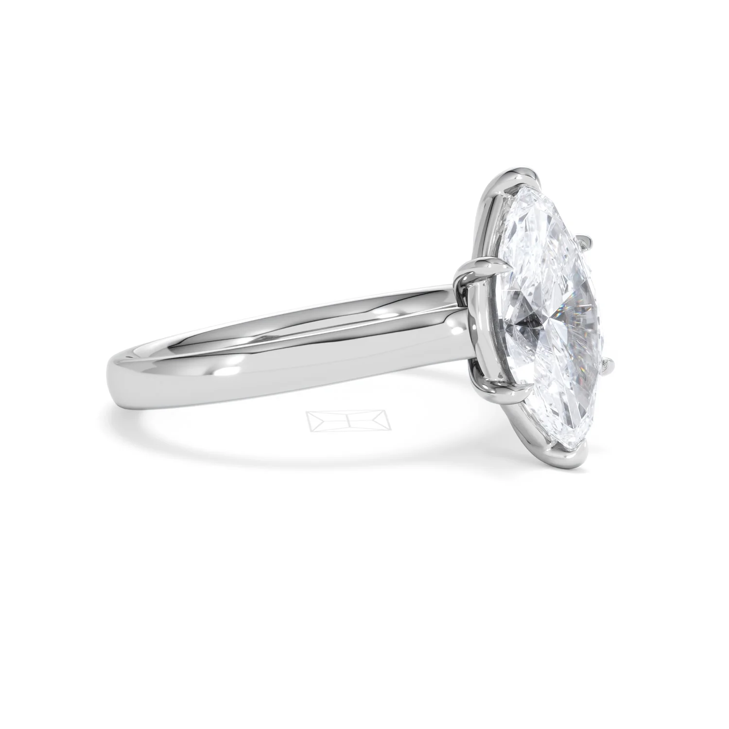 Amora Marquise 2.00ct Lab Diamond Engagement Ring F/VS Set in Platinum - Image 19