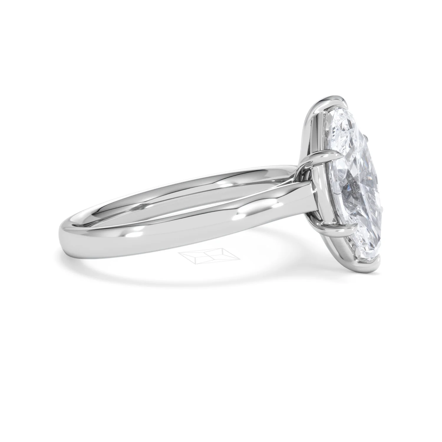 Amora Marquise 2.00ct Lab Diamond Engagement Ring F/VS Set in Platinum - Image 23