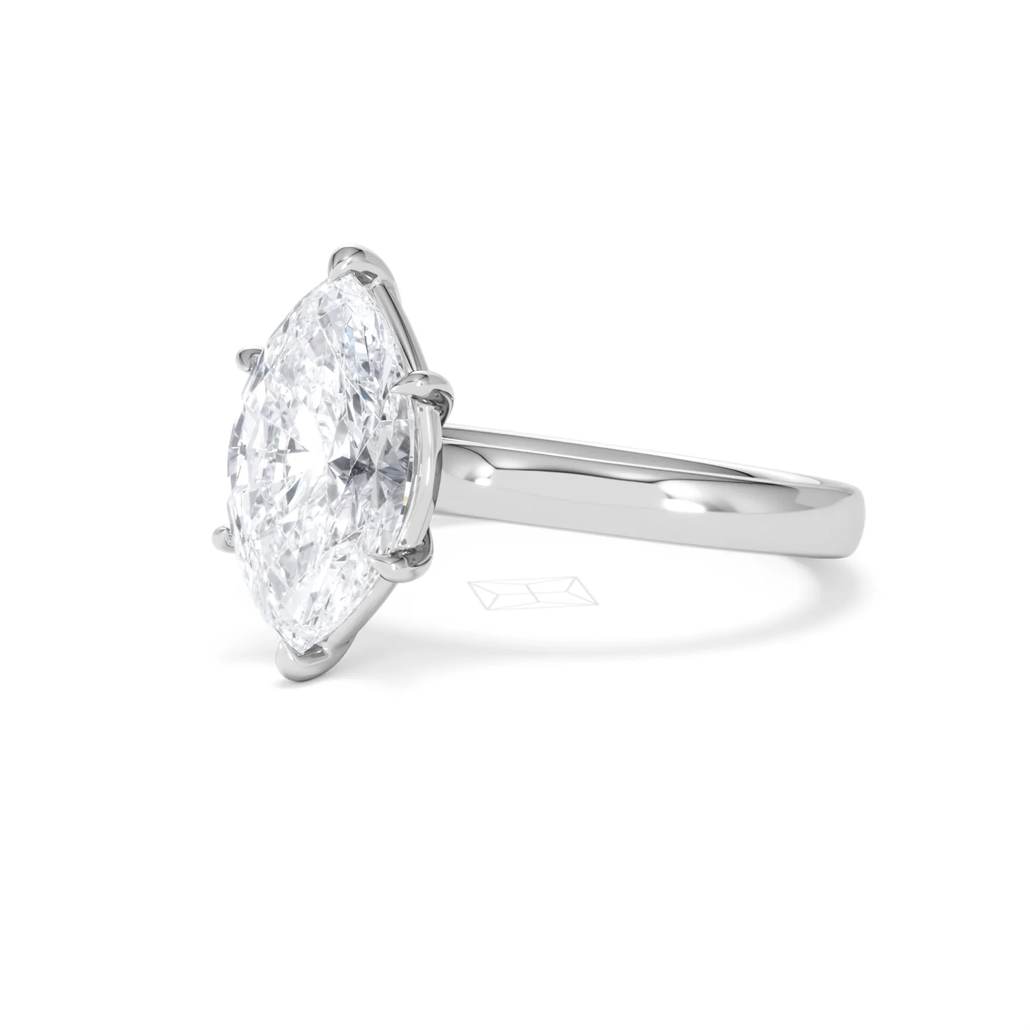 Amora Marquise 2.00ct Lab Diamond Engagement Ring F/VS Set in Platinum - Image 80