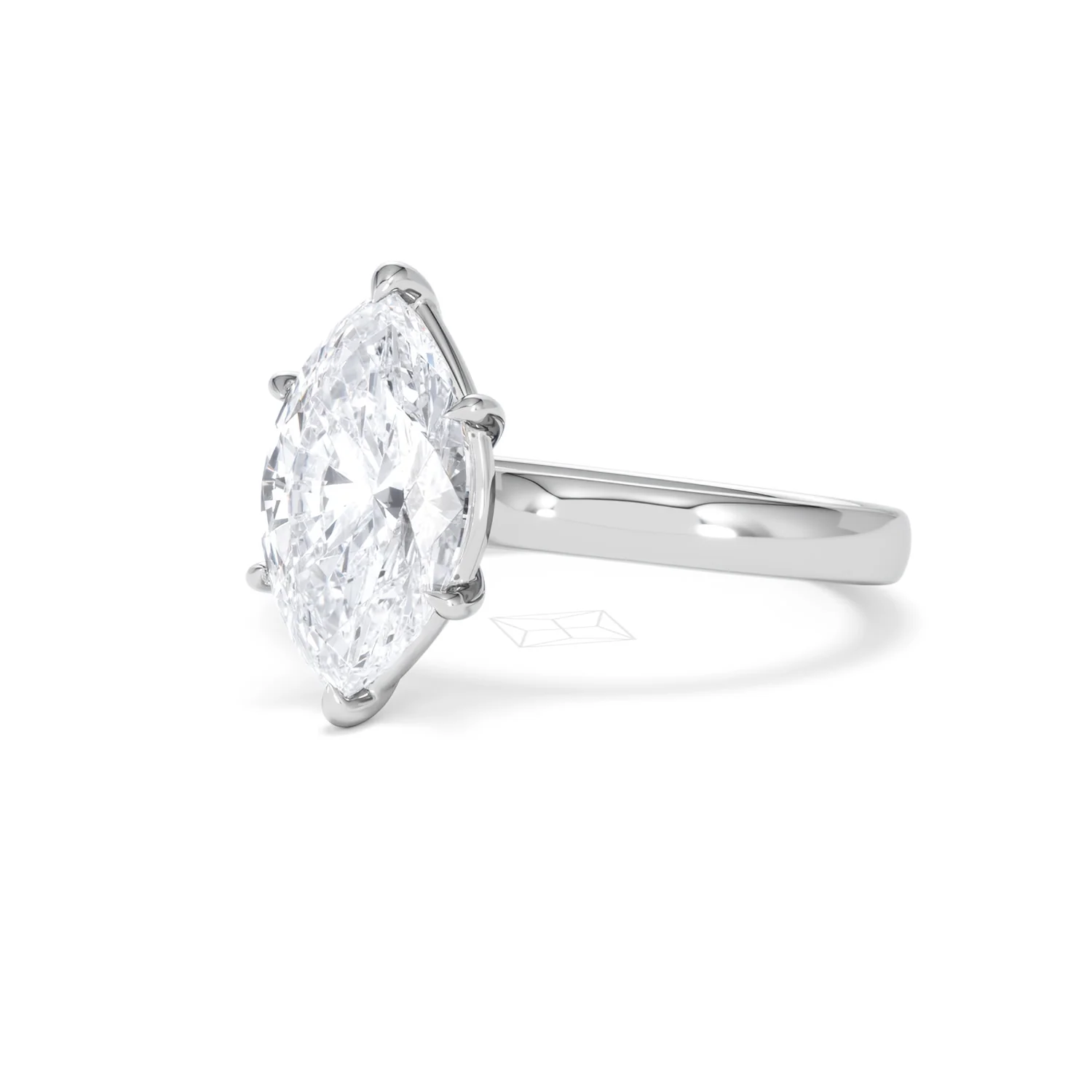 Amora Marquise 2.00ct Lab Diamond Engagement Ring F/VS Set in Platinum - Image 81