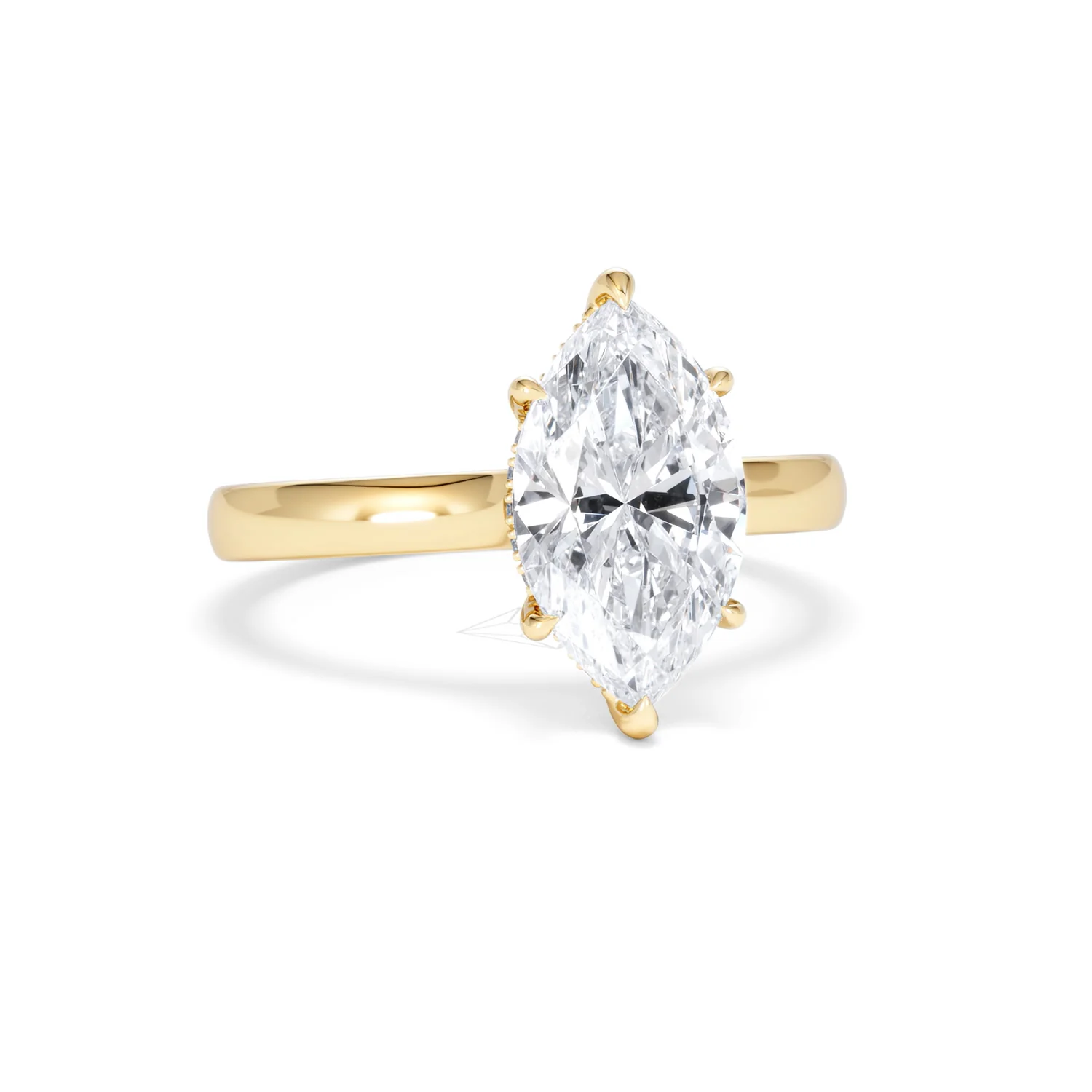 Amora Marquise 2.09ct Hidden Halo Lab Diamond Engagement Ring F/VS Set in 18K Gold - Image 13