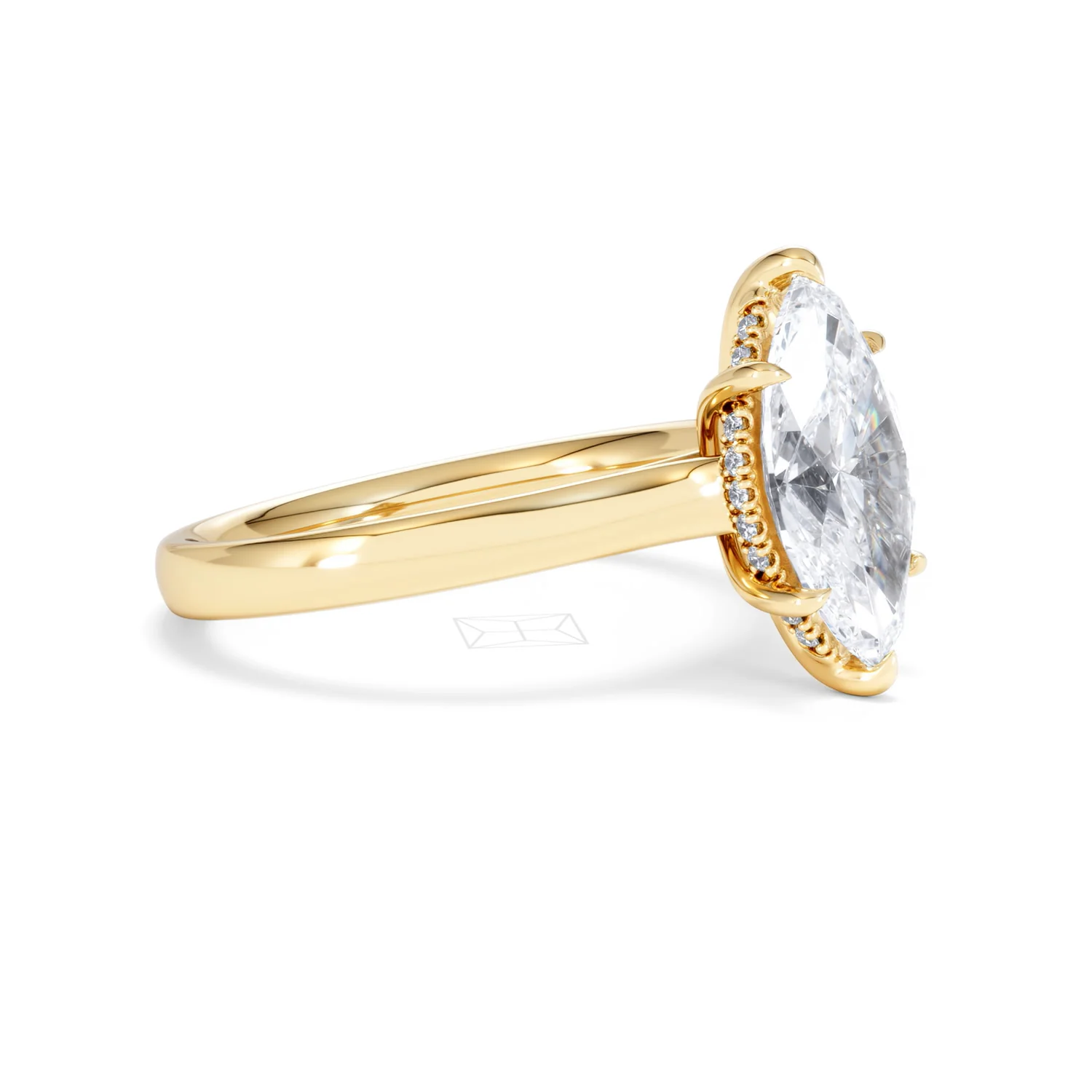 Amora Marquise 2.09ct Hidden Halo Lab Diamond Engagement Ring F/VS Set in 18K Gold - Image 22