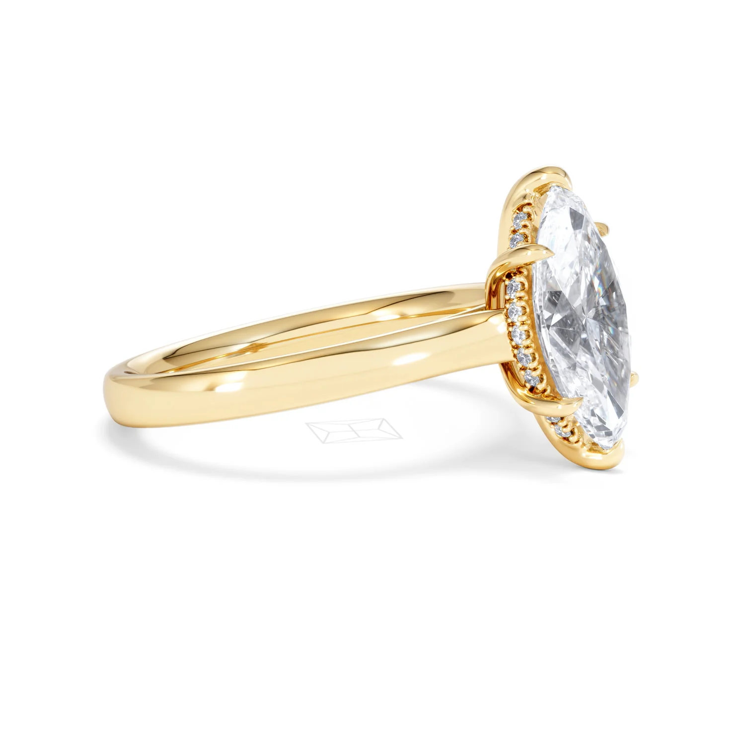 Amora Marquise 2.09ct Hidden Halo Lab Diamond Engagement Ring F/VS Set in 18K Gold - Image 23
