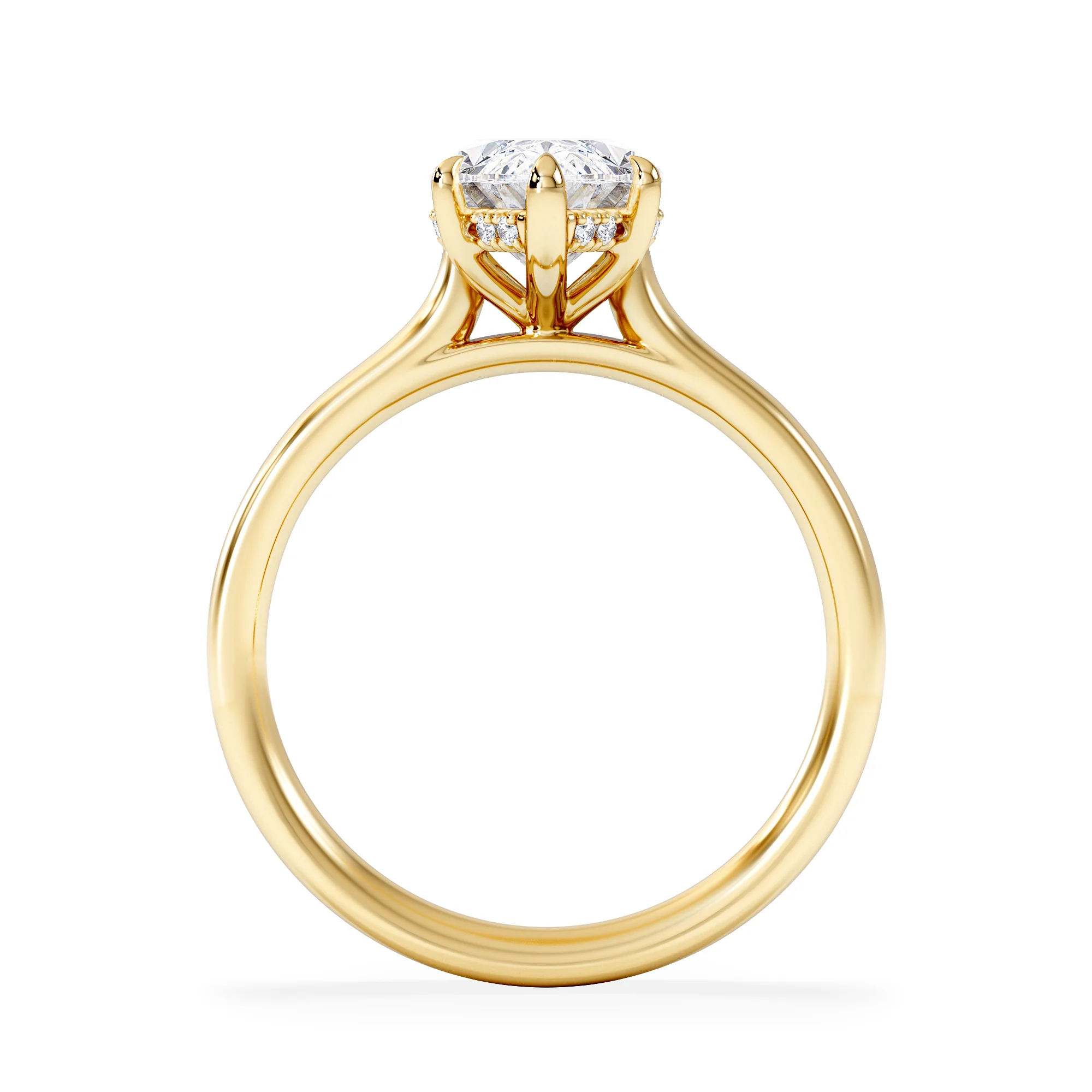 Amora Marquise 2.09ct Hidden Halo Lab Diamond Engagement Ring F/VS Set in 18K Gold - Image 3