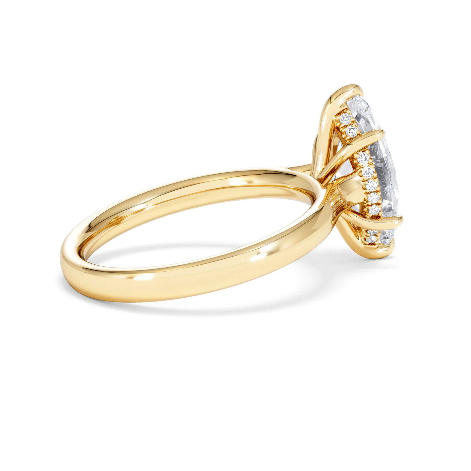 Amora Marquise 2.09ct Hidden Halo Lab Diamond Engagement Ring F/VS Set in 18K Gold - Image 35