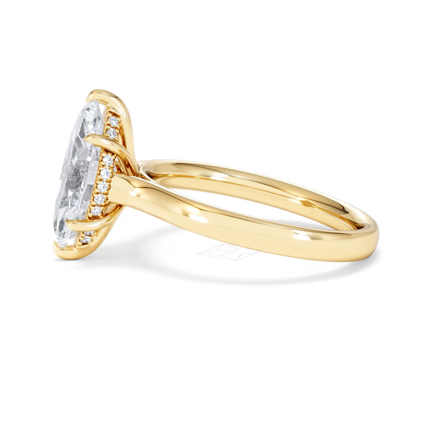 Amora Marquise 2.09ct Hidden Halo Lab Diamond Engagement Ring F/VS Set in 18K Gold - Image 72