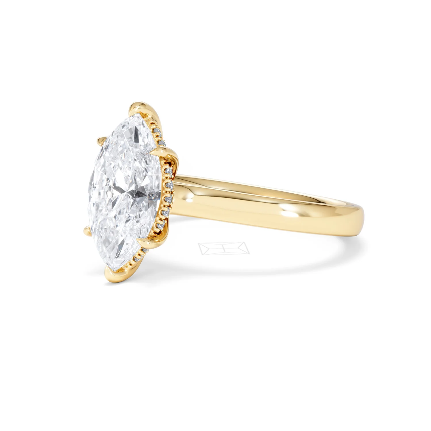 Amora Marquise 2.09ct Hidden Halo Lab Diamond Engagement Ring F/VS Set in 18K Gold - Image 81