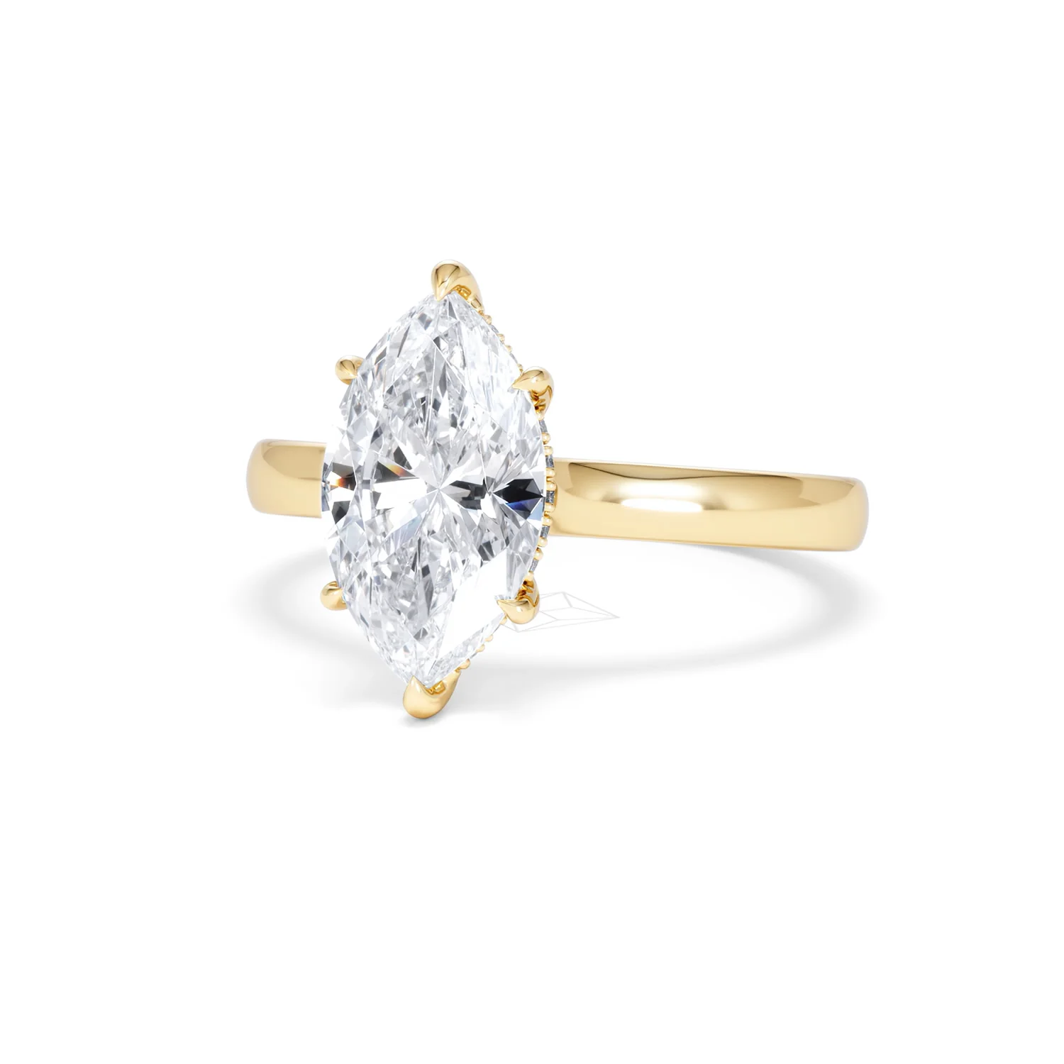 Amora Marquise 2.09ct Hidden Halo Lab Diamond Engagement Ring F/VS Set in 18K Gold - Image 86