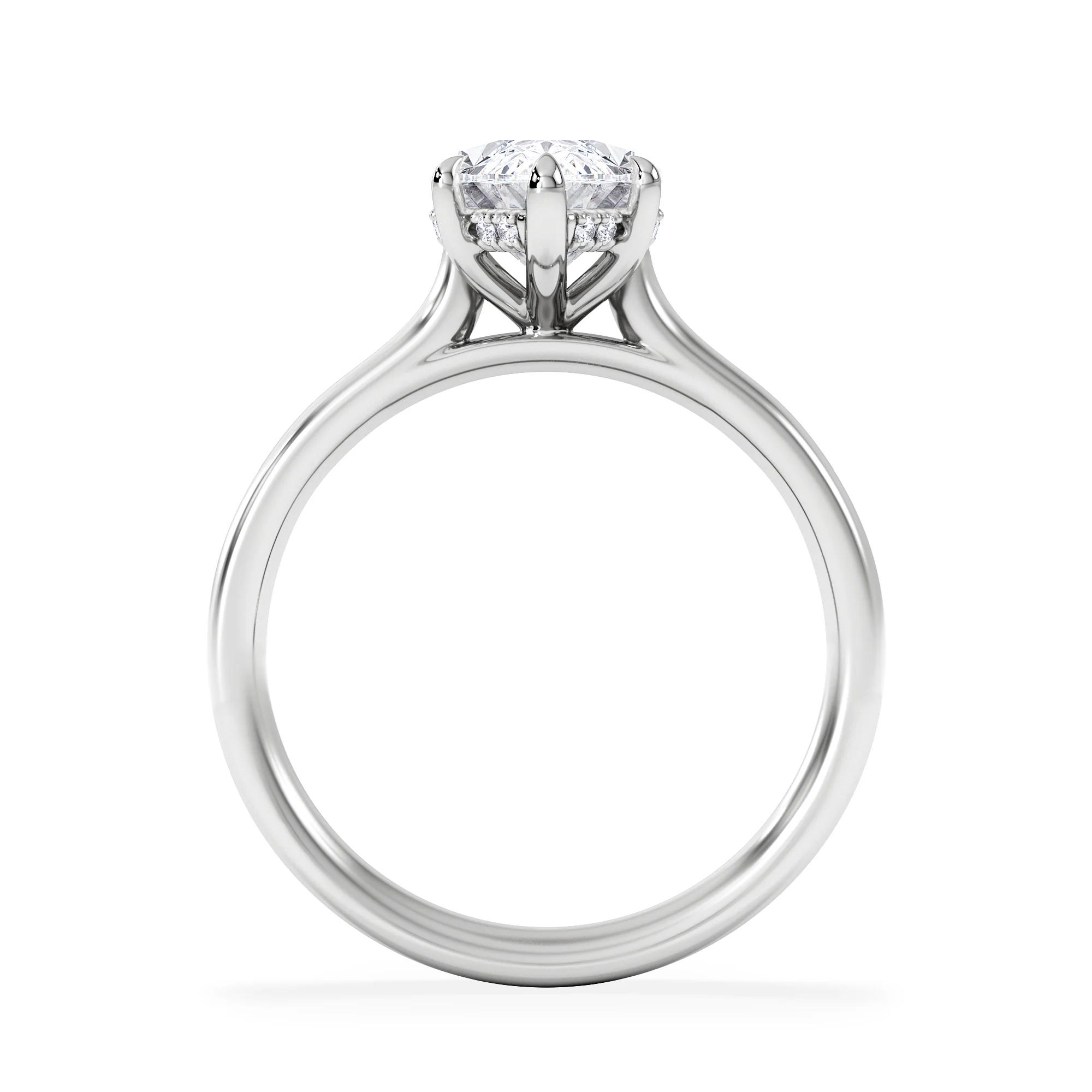 Amora Marquise 2.09ct Hidden Halo Lab Diamond Engagement Ring F/VS Set in 18K White Gold - Image 3