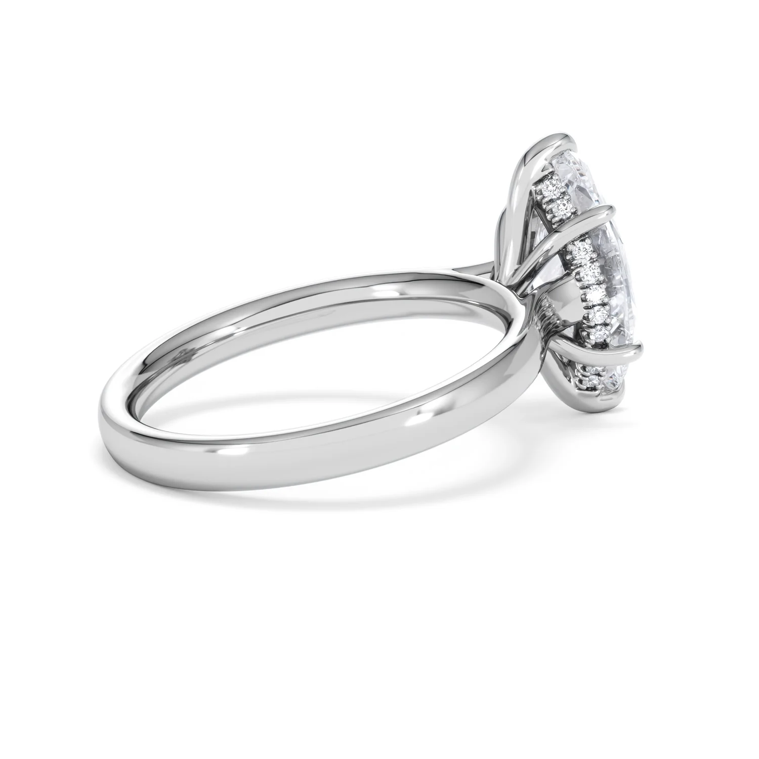 Amora Marquise 2.09ct Hidden Halo Lab Diamond Engagement Ring F/VS Set in 18K White Gold - Image 34